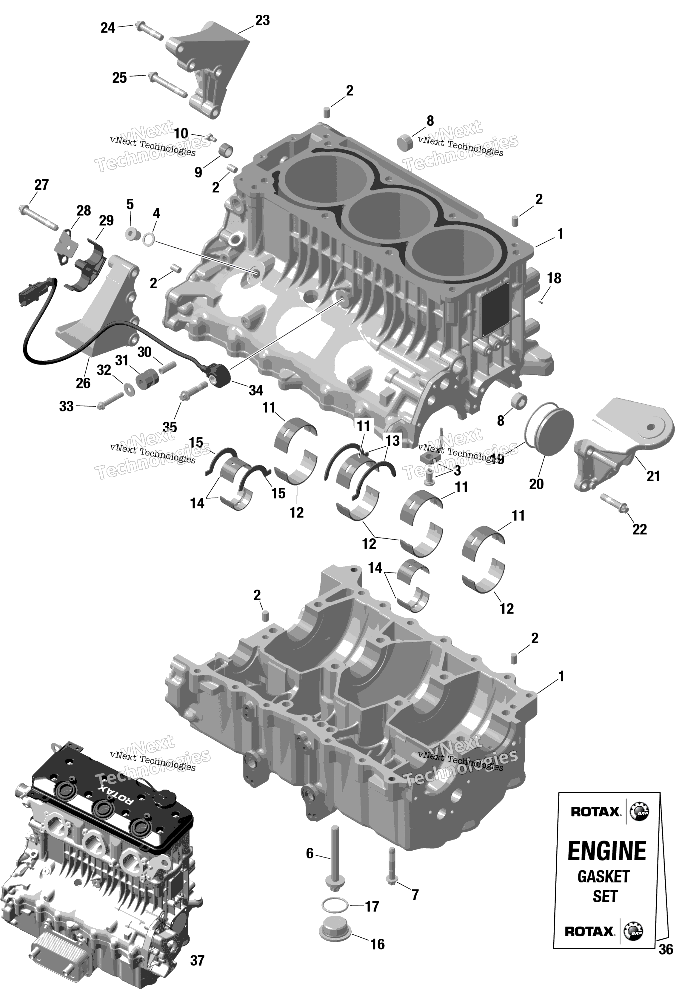 Rotax Crankcase