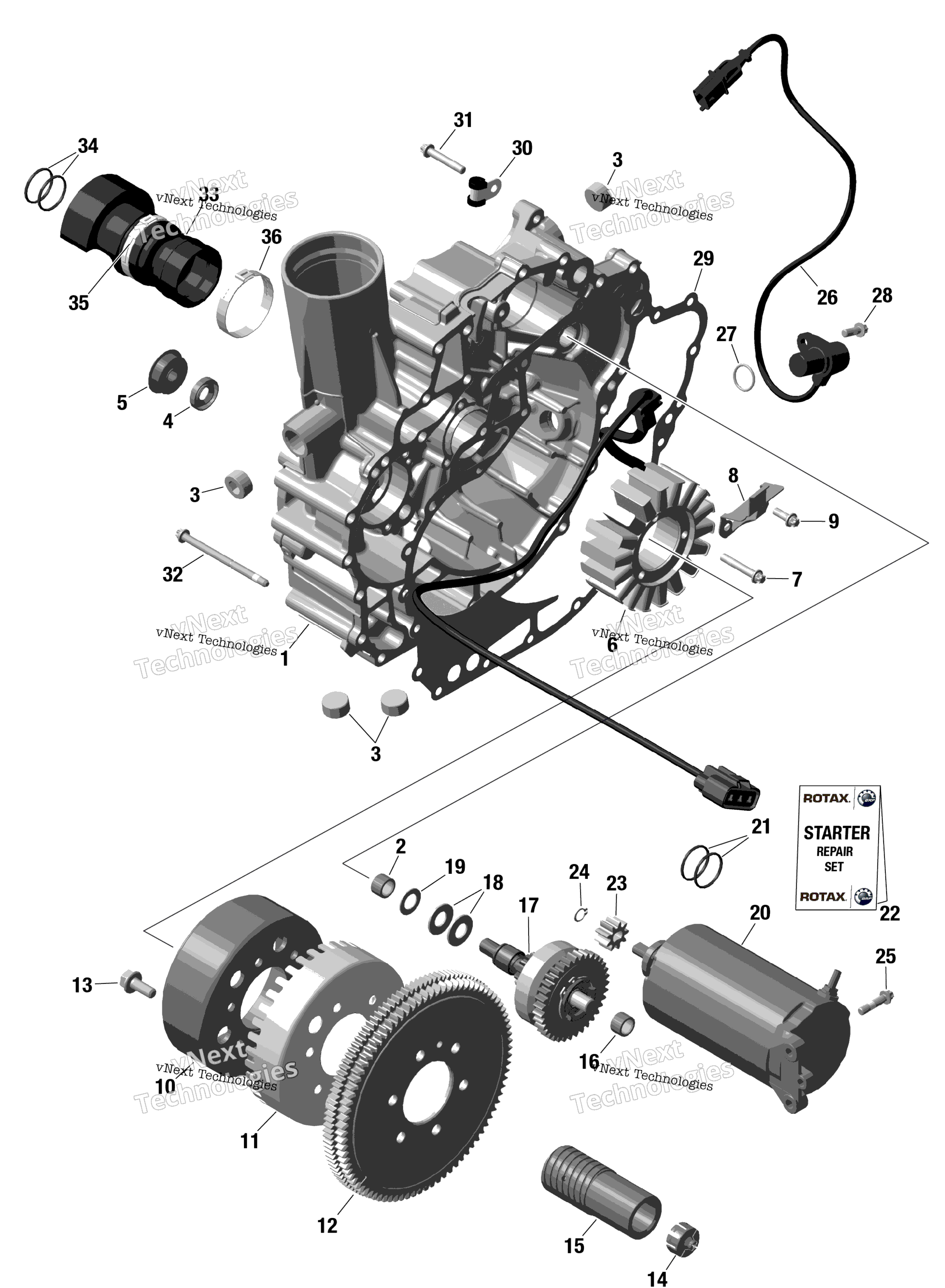 Rotax Magneto и Electric Starter