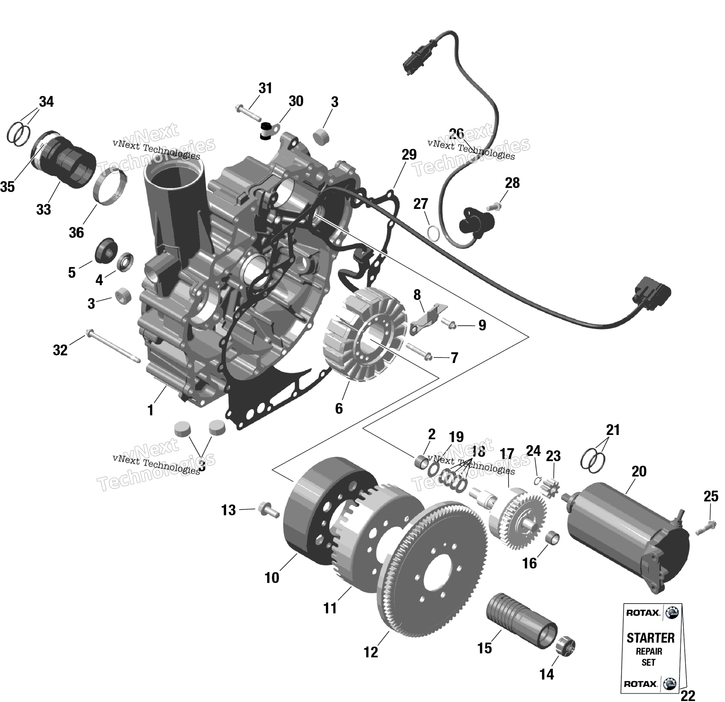 Rotax Magneto и Electric Starter