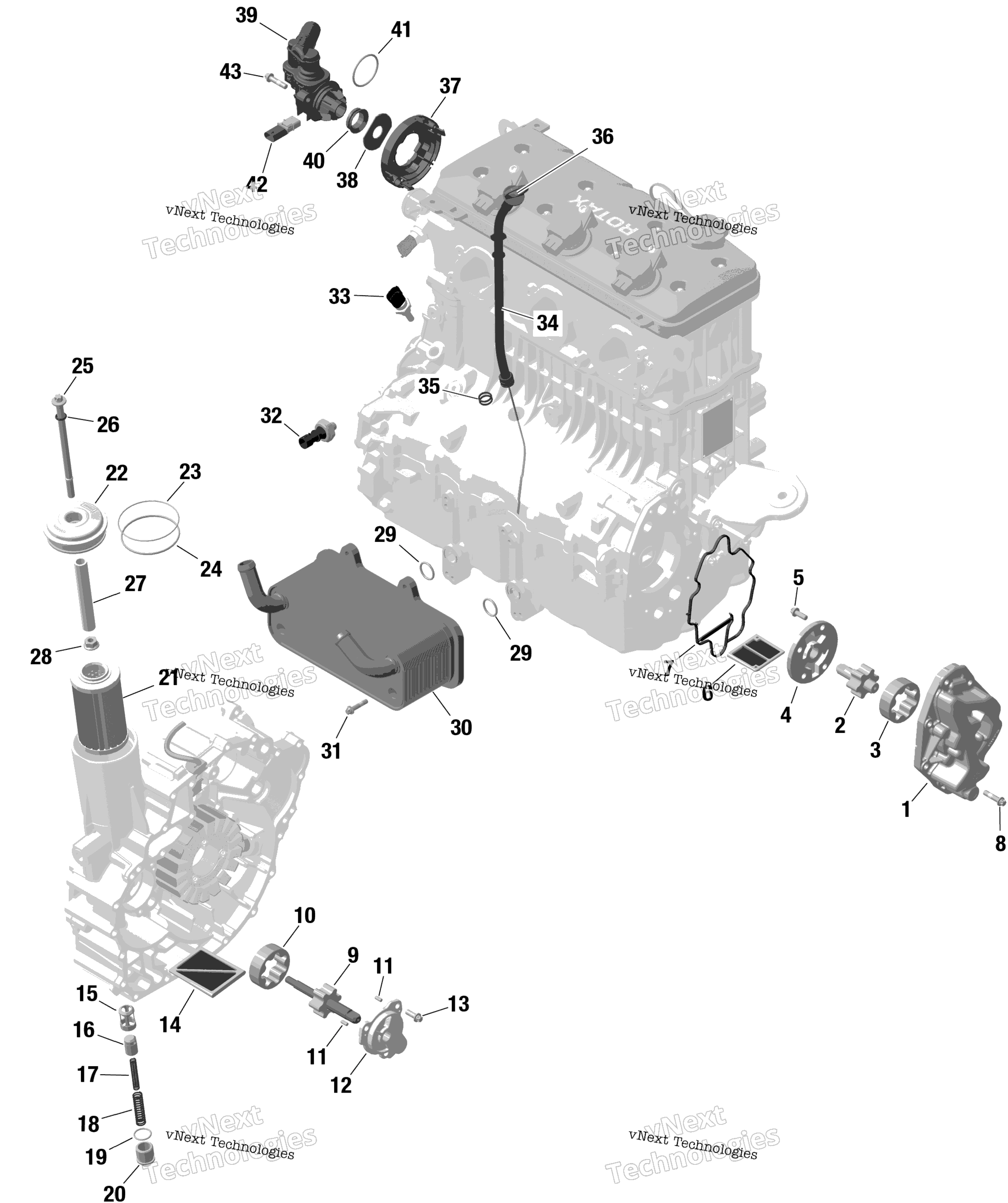 Rotax двигатель Lubrication