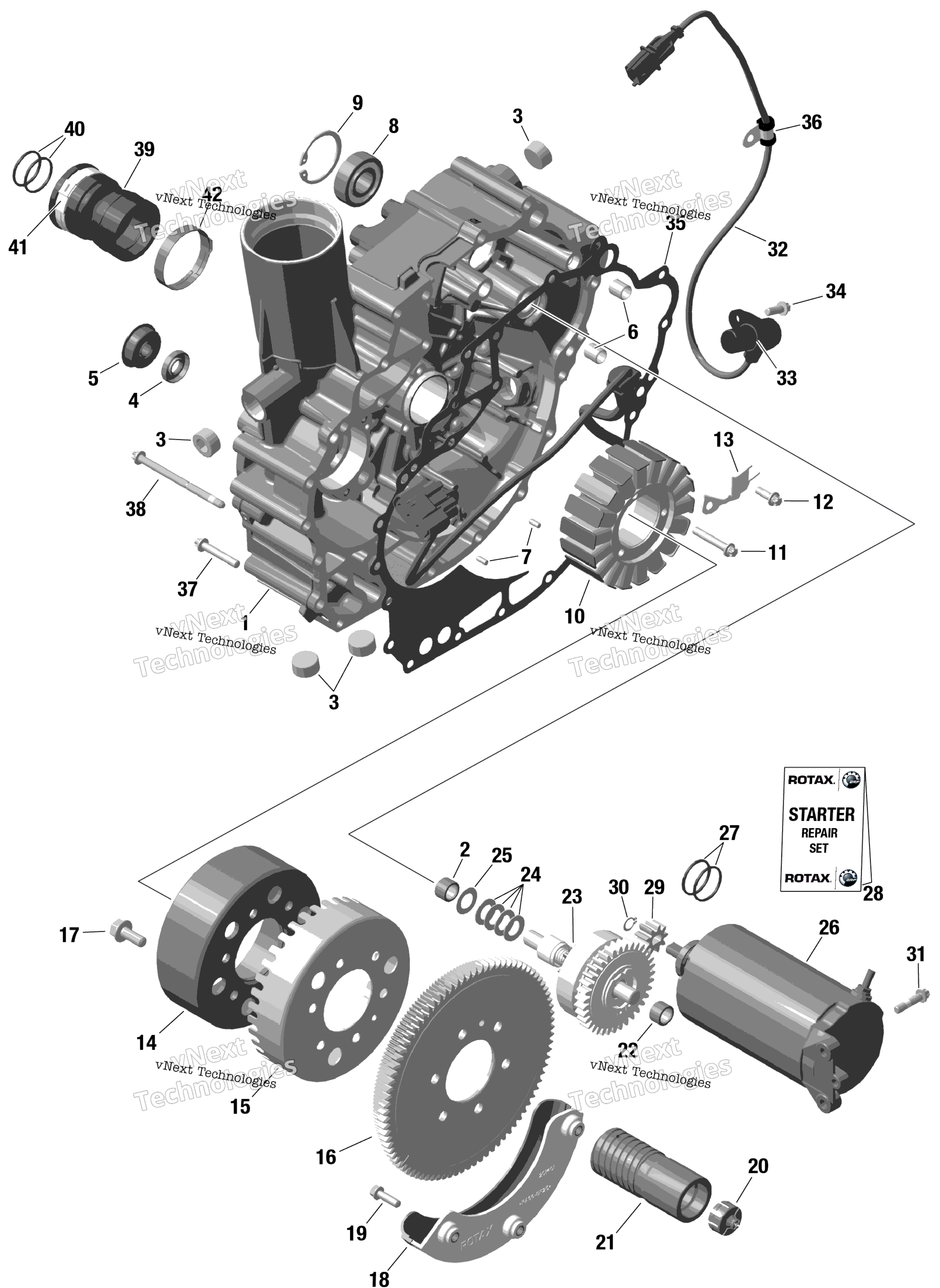 Rotax Magneto и Electric Starter