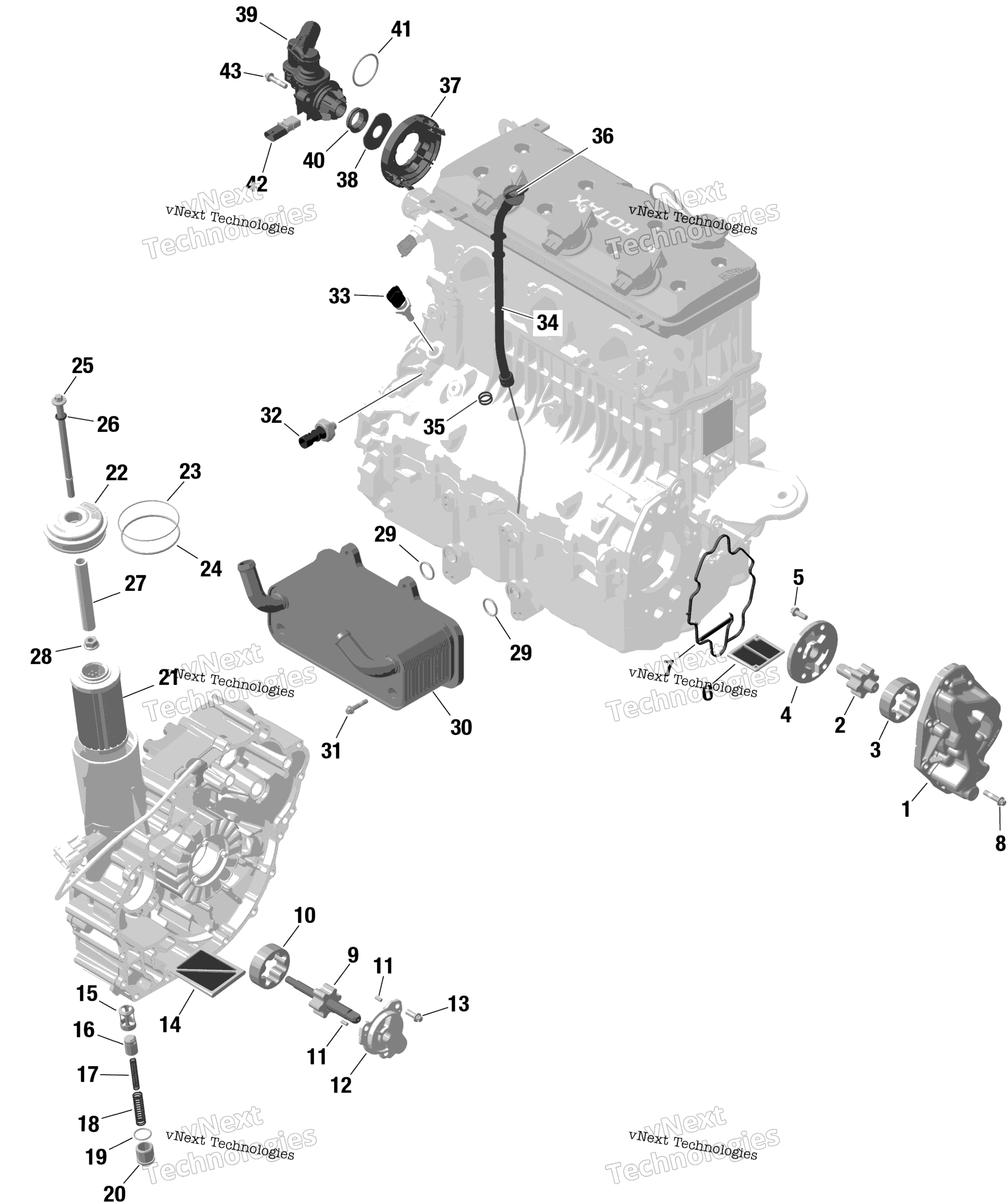 Rotax двигатель Lubrication