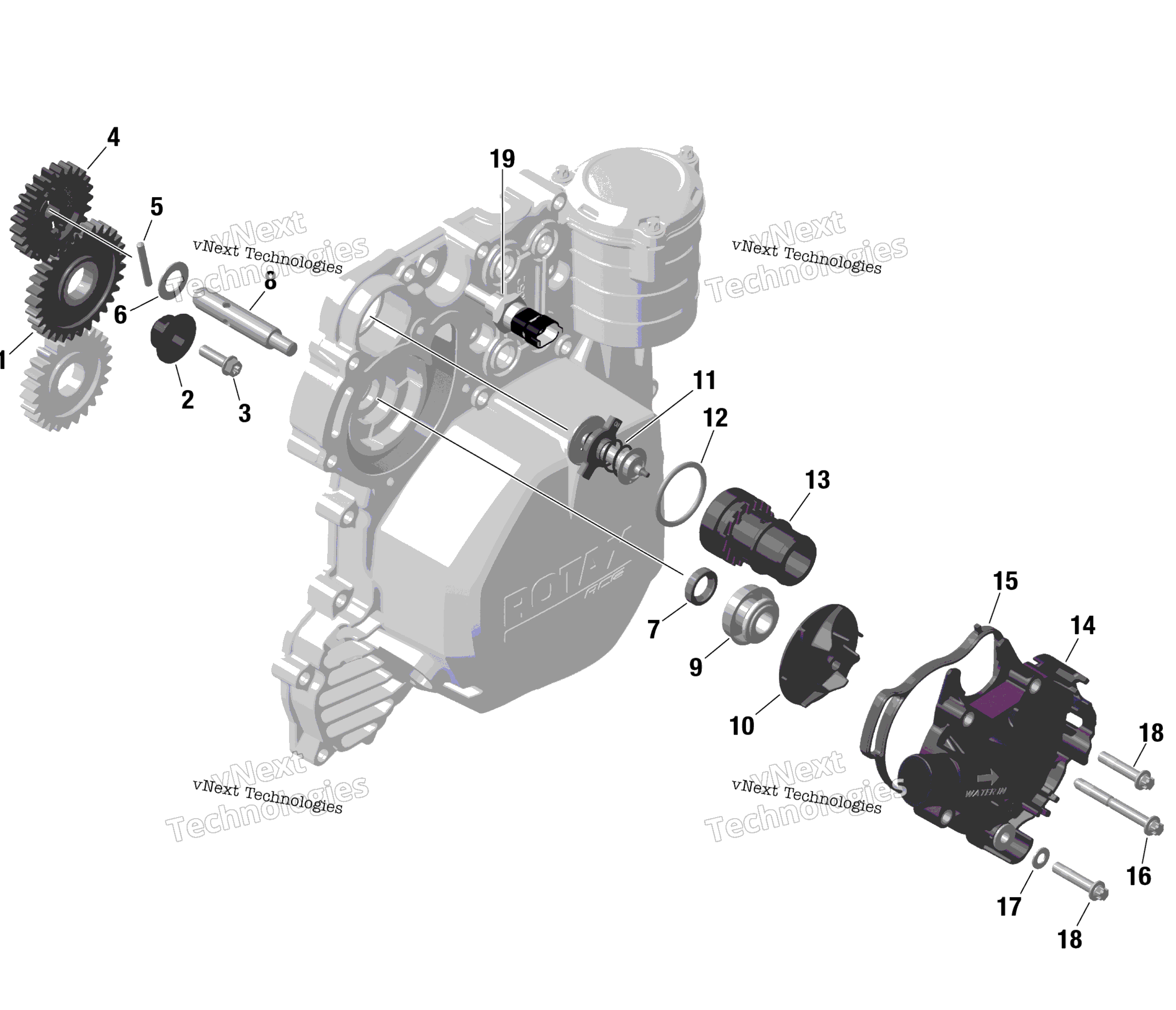 Rotax двигатель охлаждение