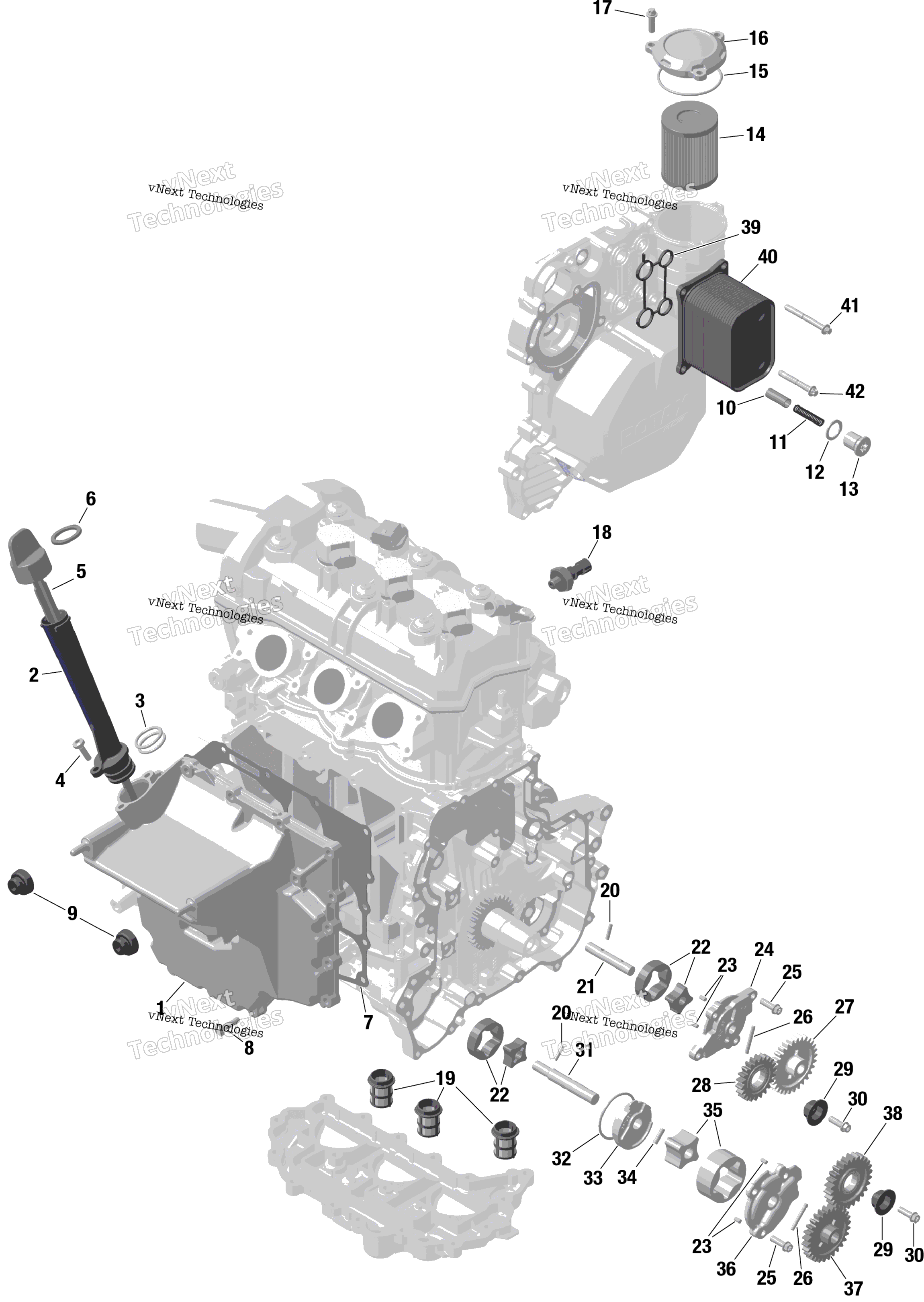 Rotax двигатель Lubrication
