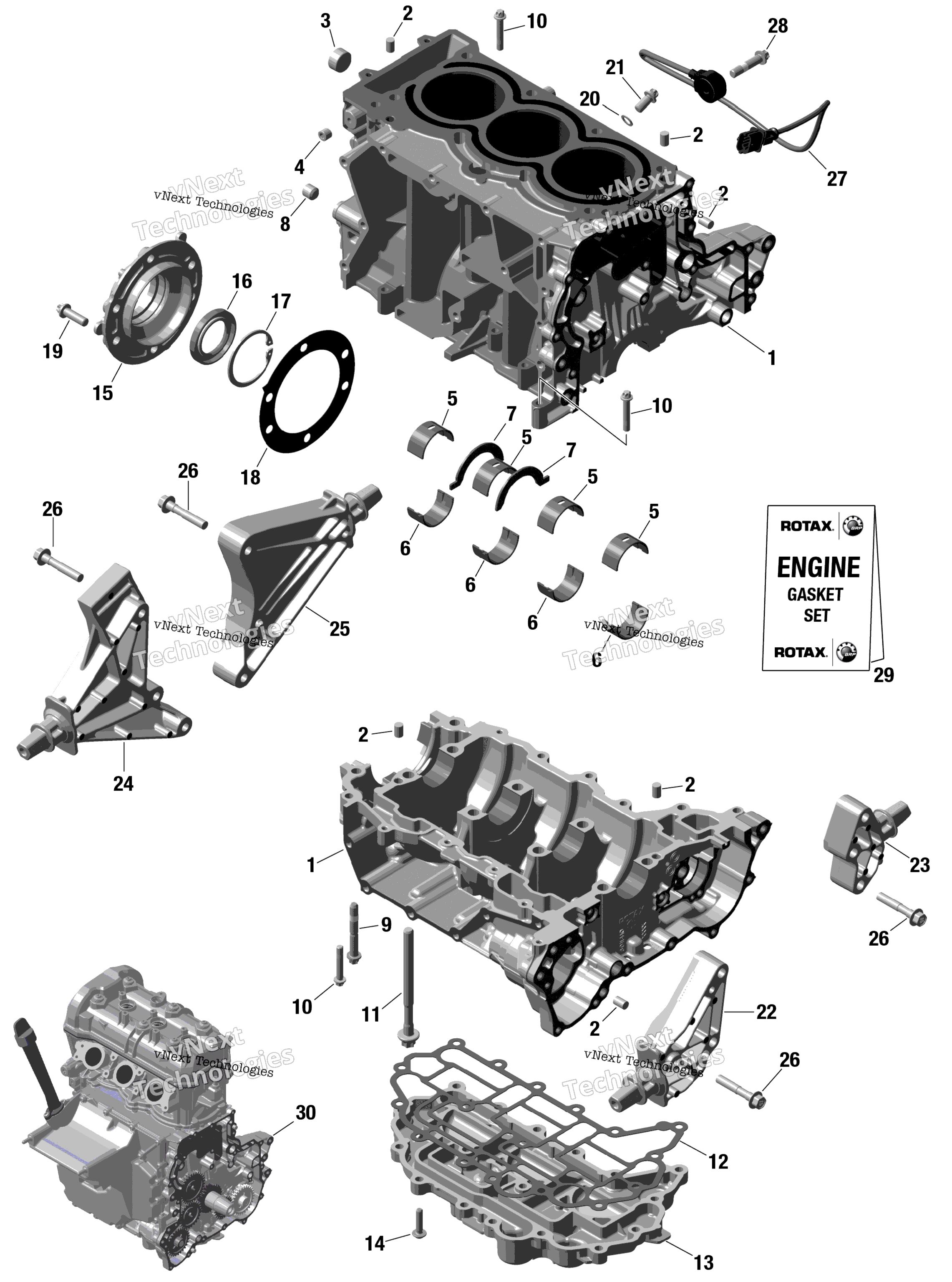 Rotax Crankcase