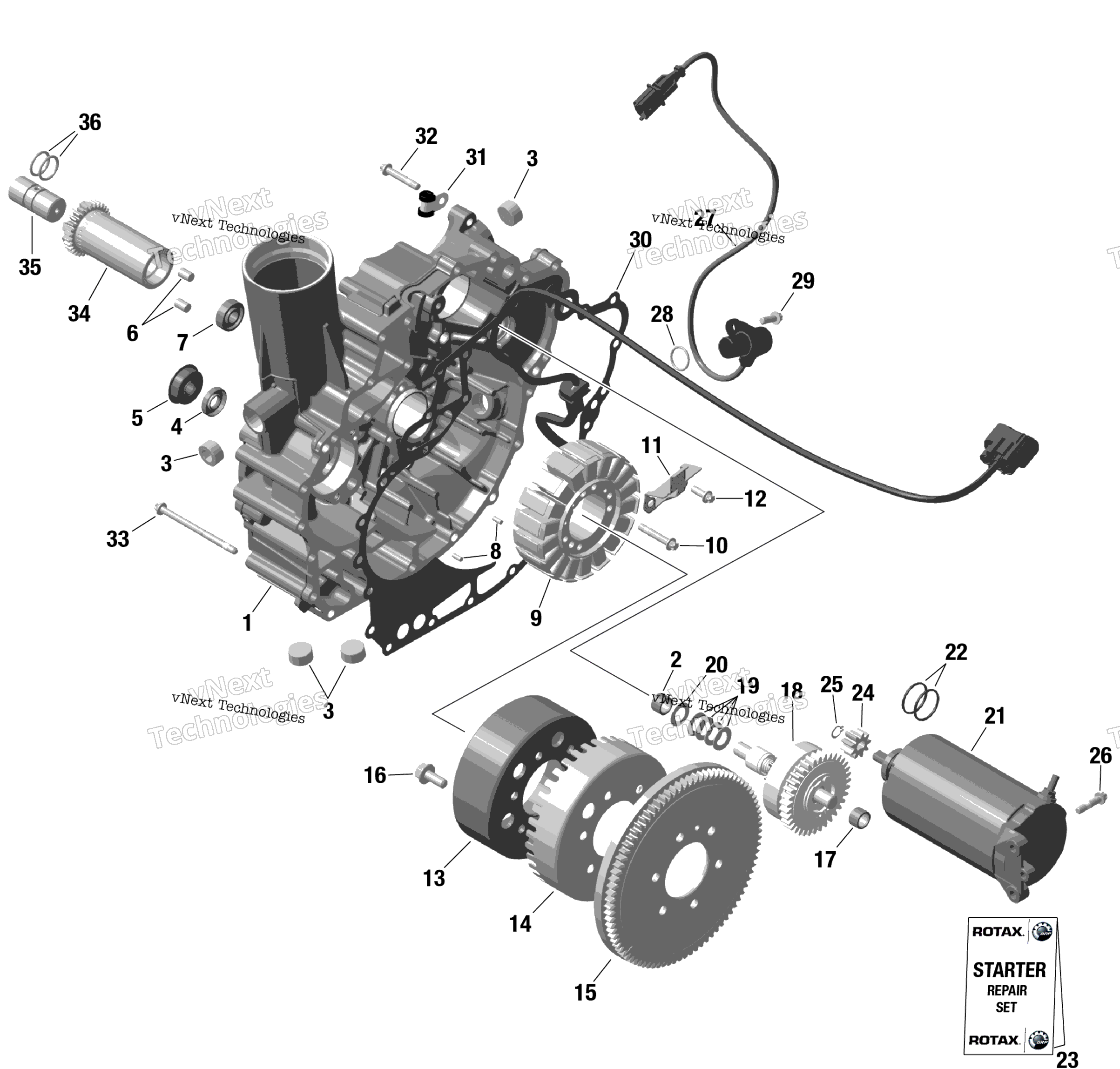 Rotax Magneto и Electric Starter
