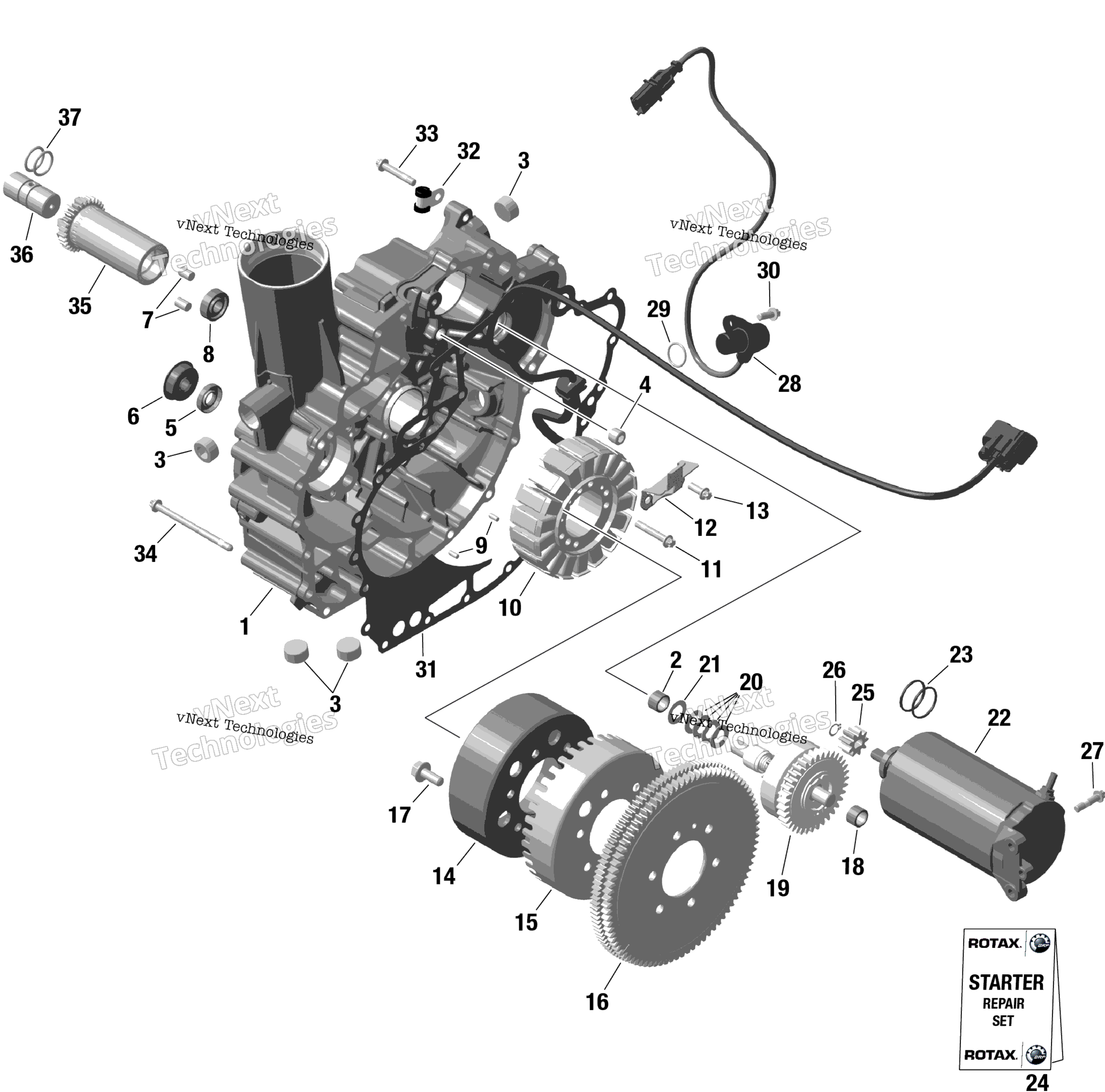 Rotax Magneto и Electric Starter