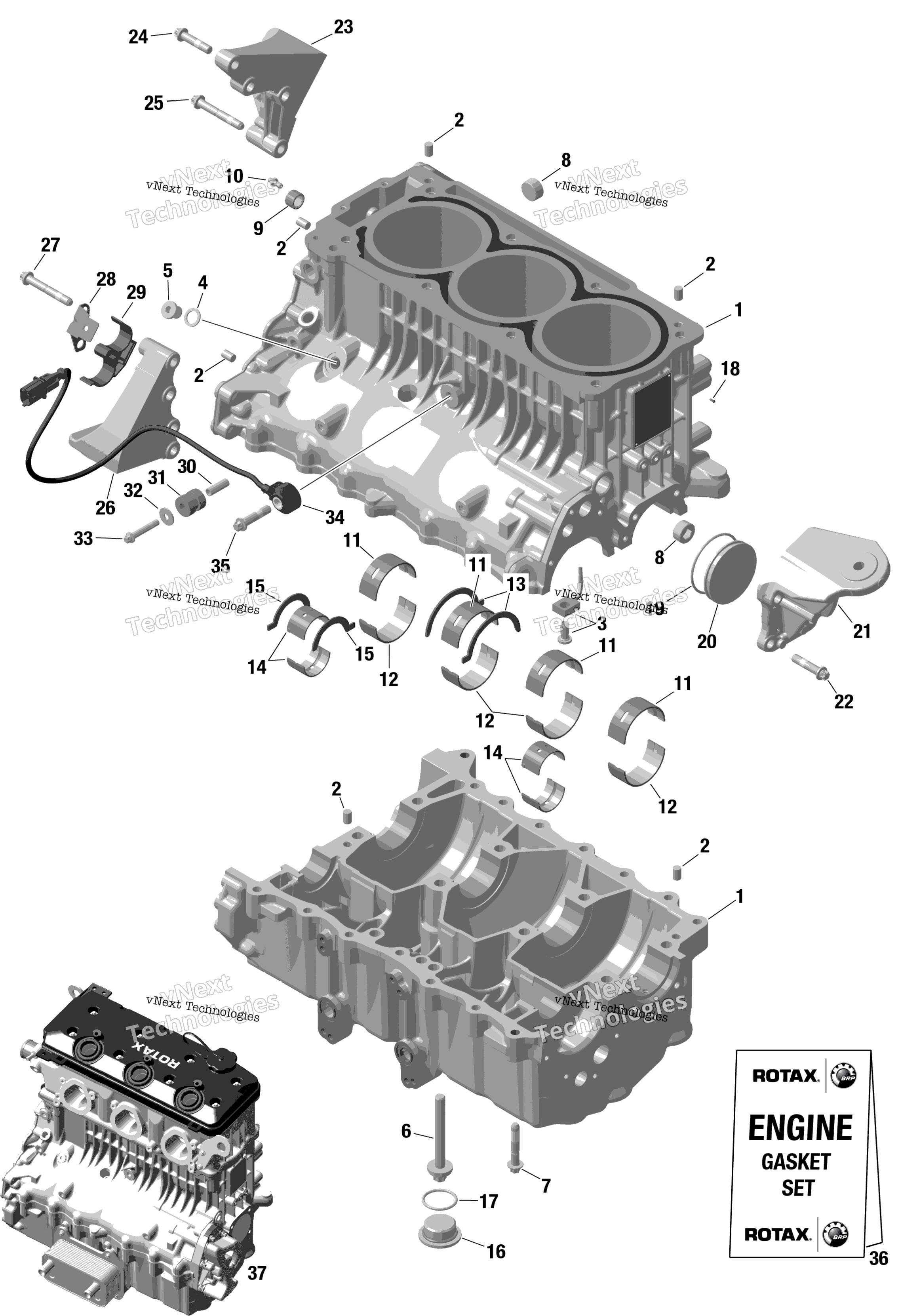 Rotax Crankcase