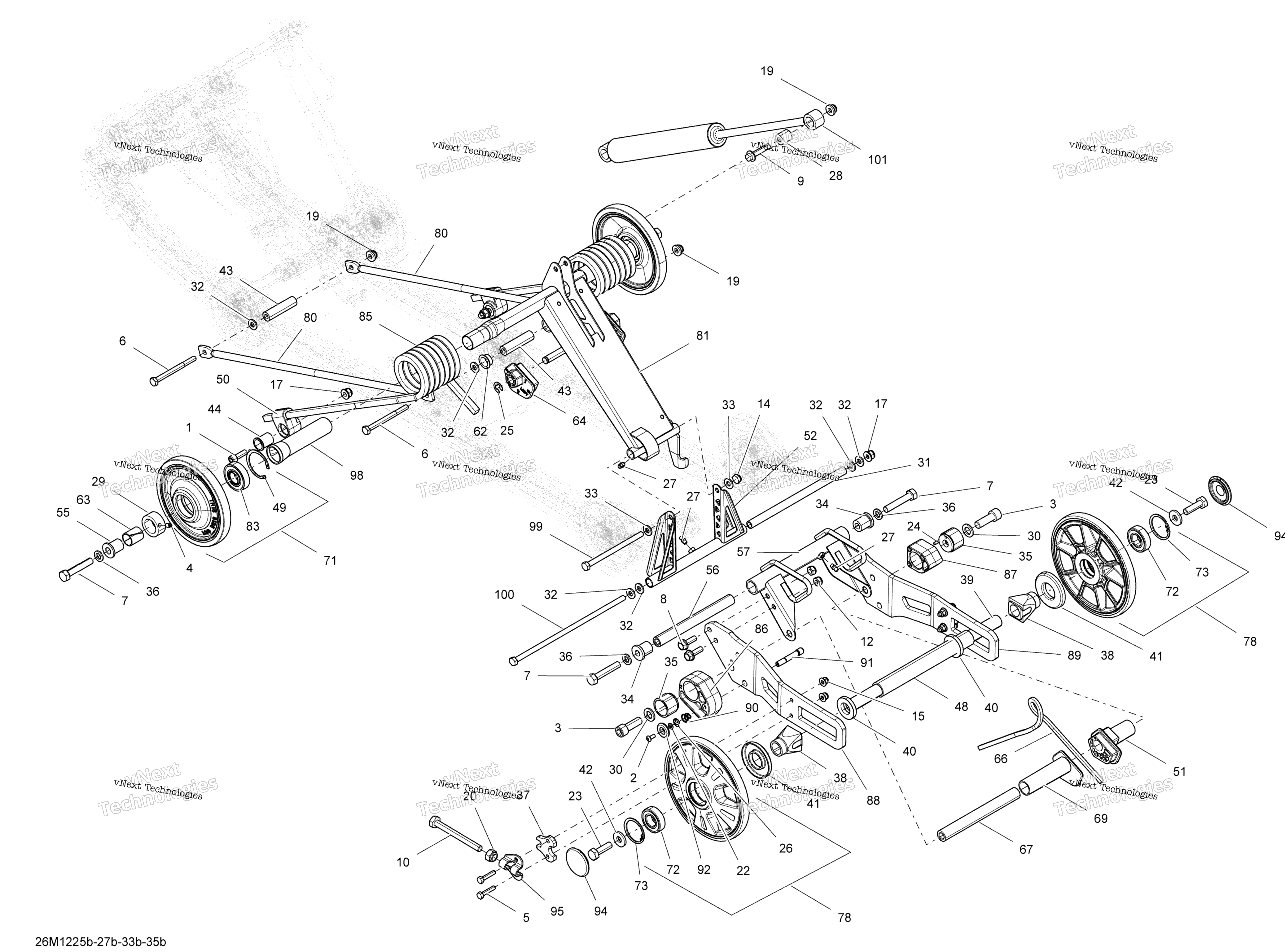 Задняя часть Suspension Rear Arm And Shock