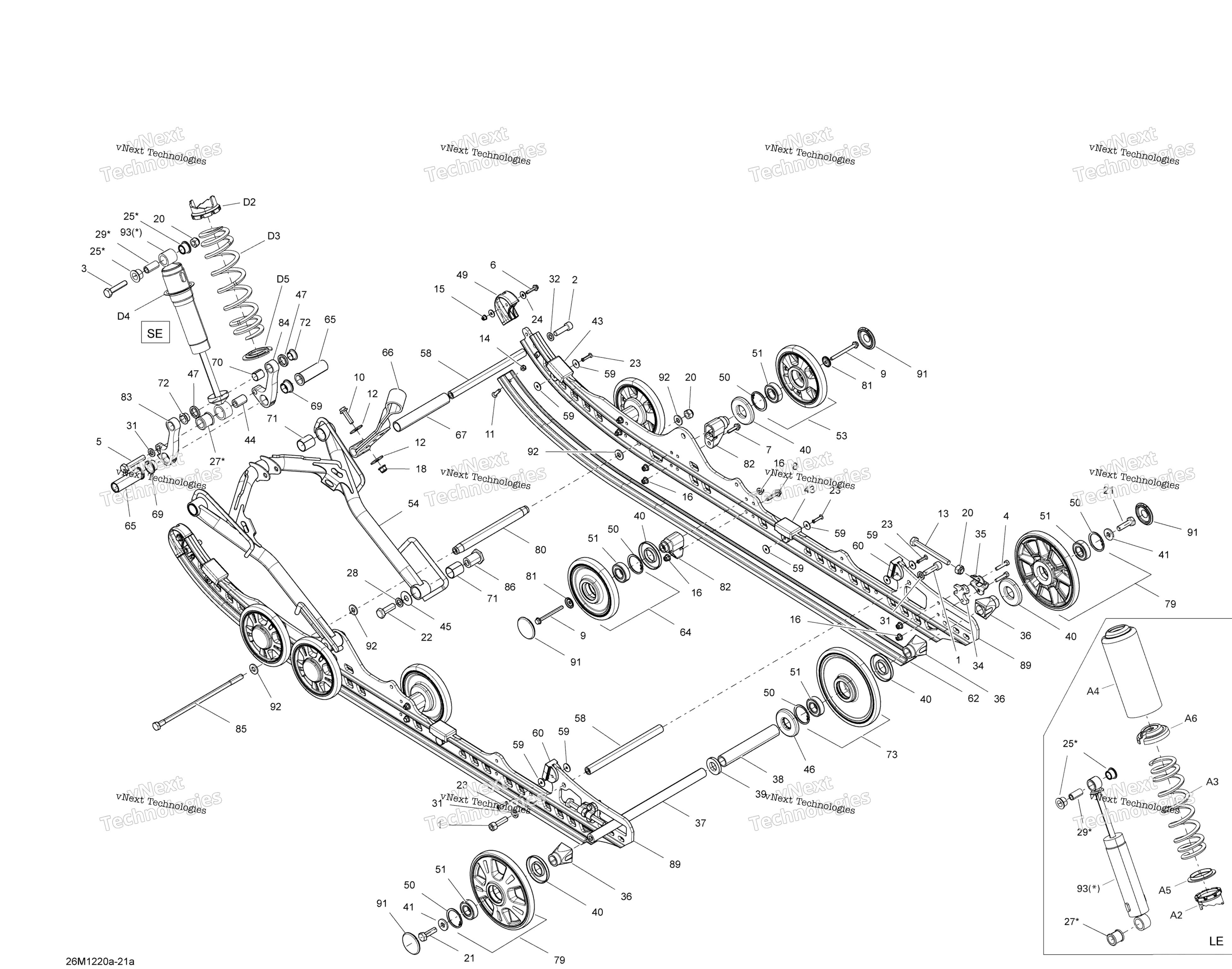 Задняя часть Suspension Front Arm And Base