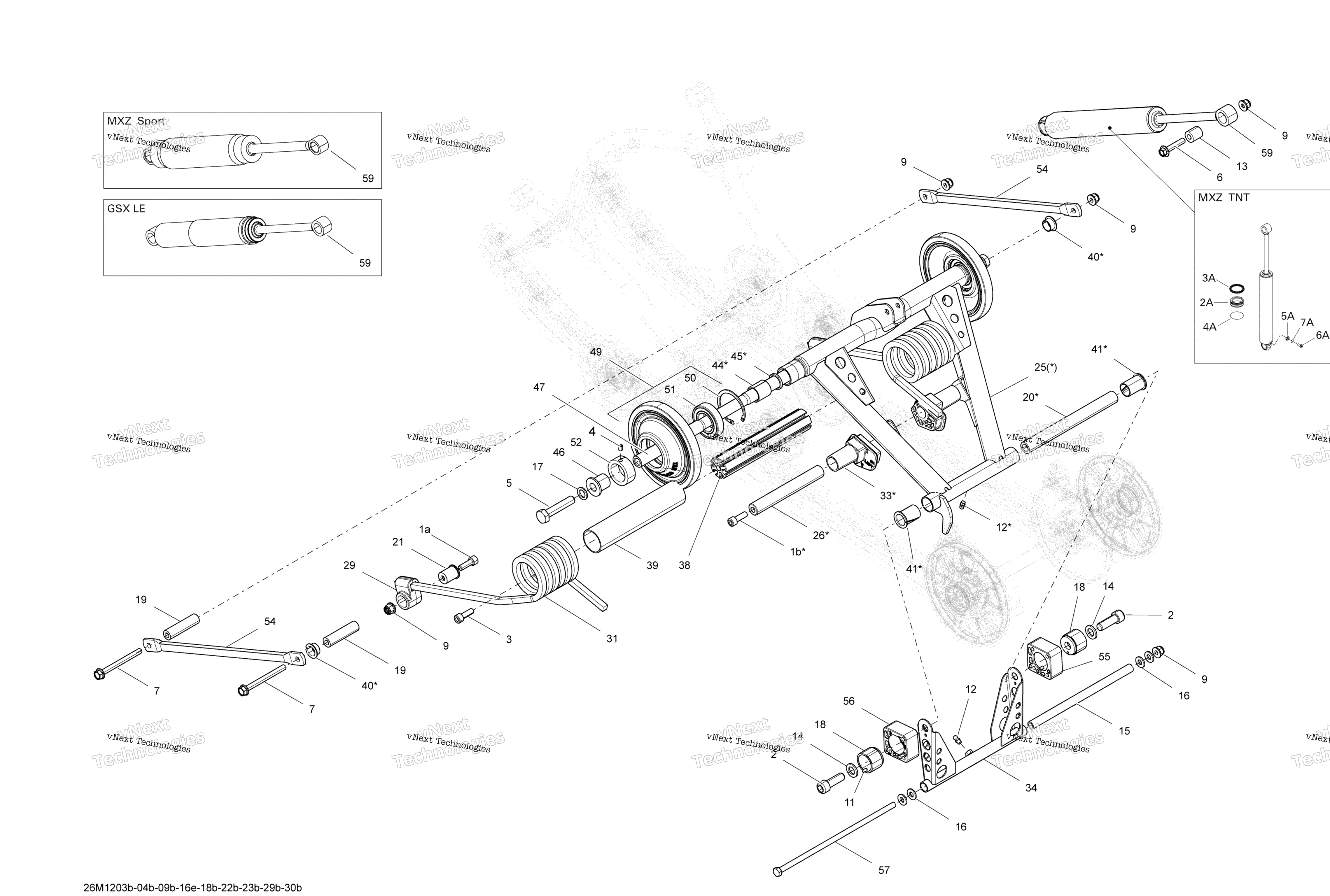 Задняя подвеска (Le) Rear Arm And Shock