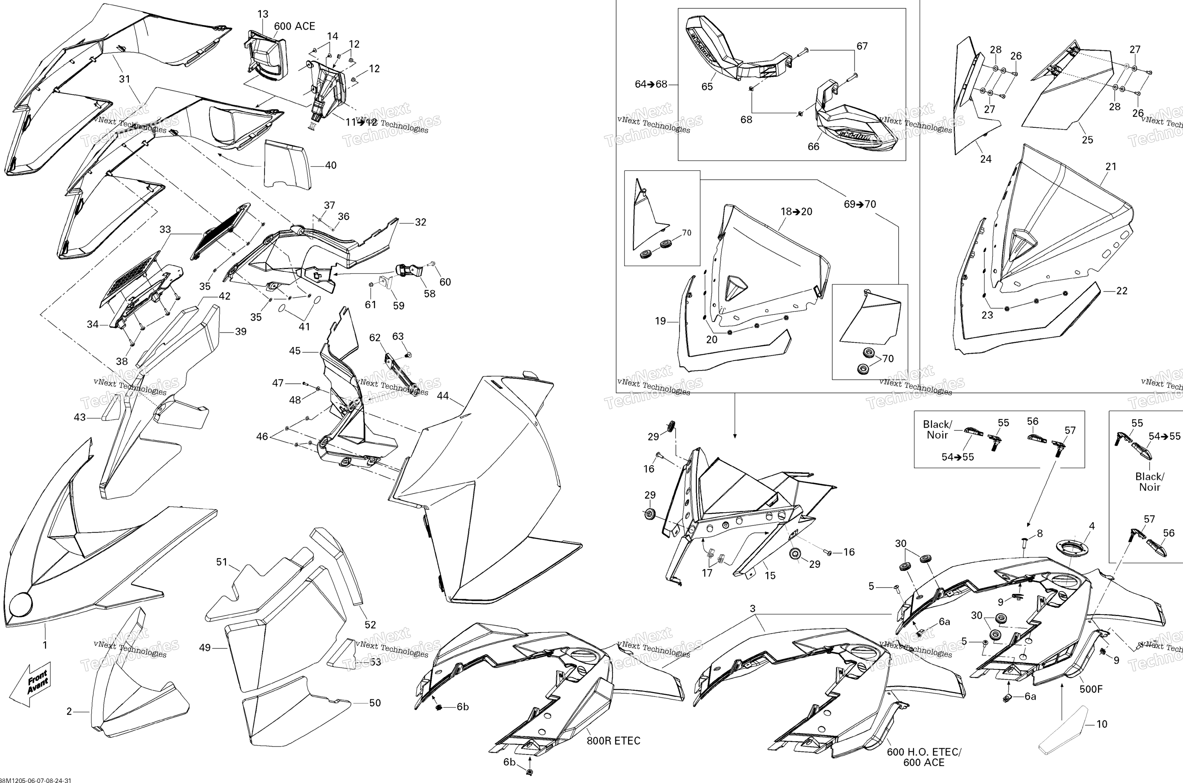 Hood, Windshield и Console 800Retec