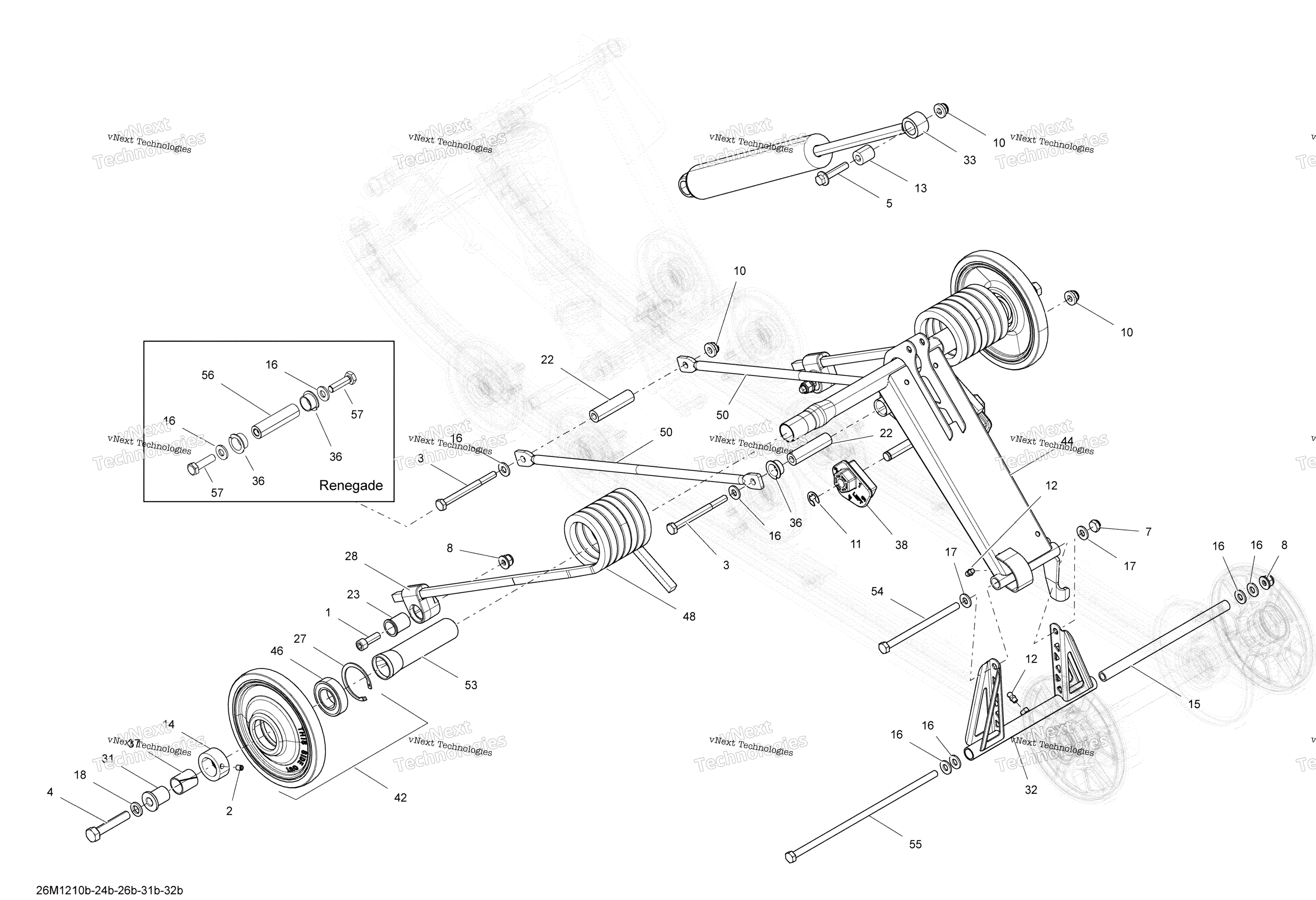 Задняя часть Suspension Rear Arm