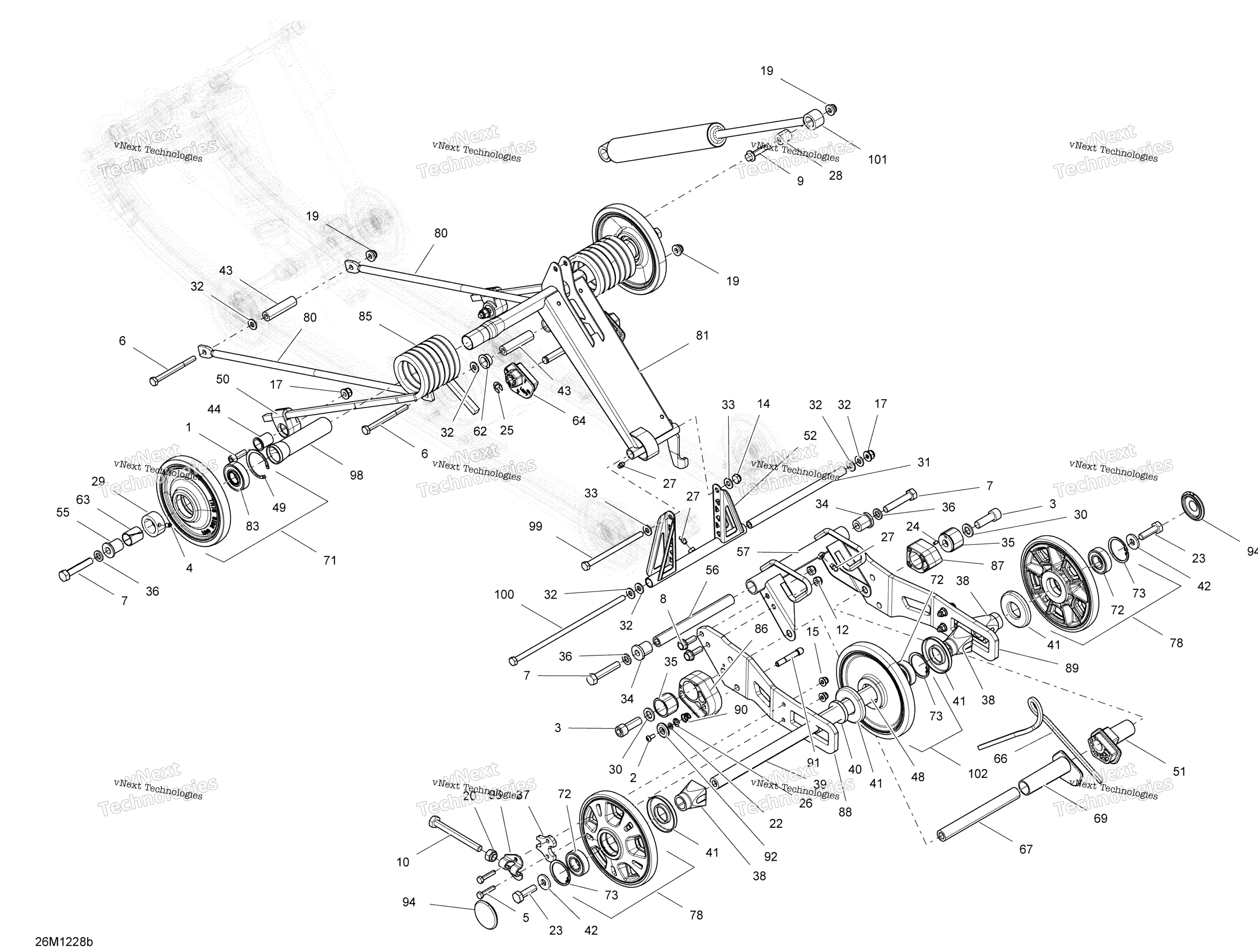 Задняя часть Suspension Rear Arm And Shock