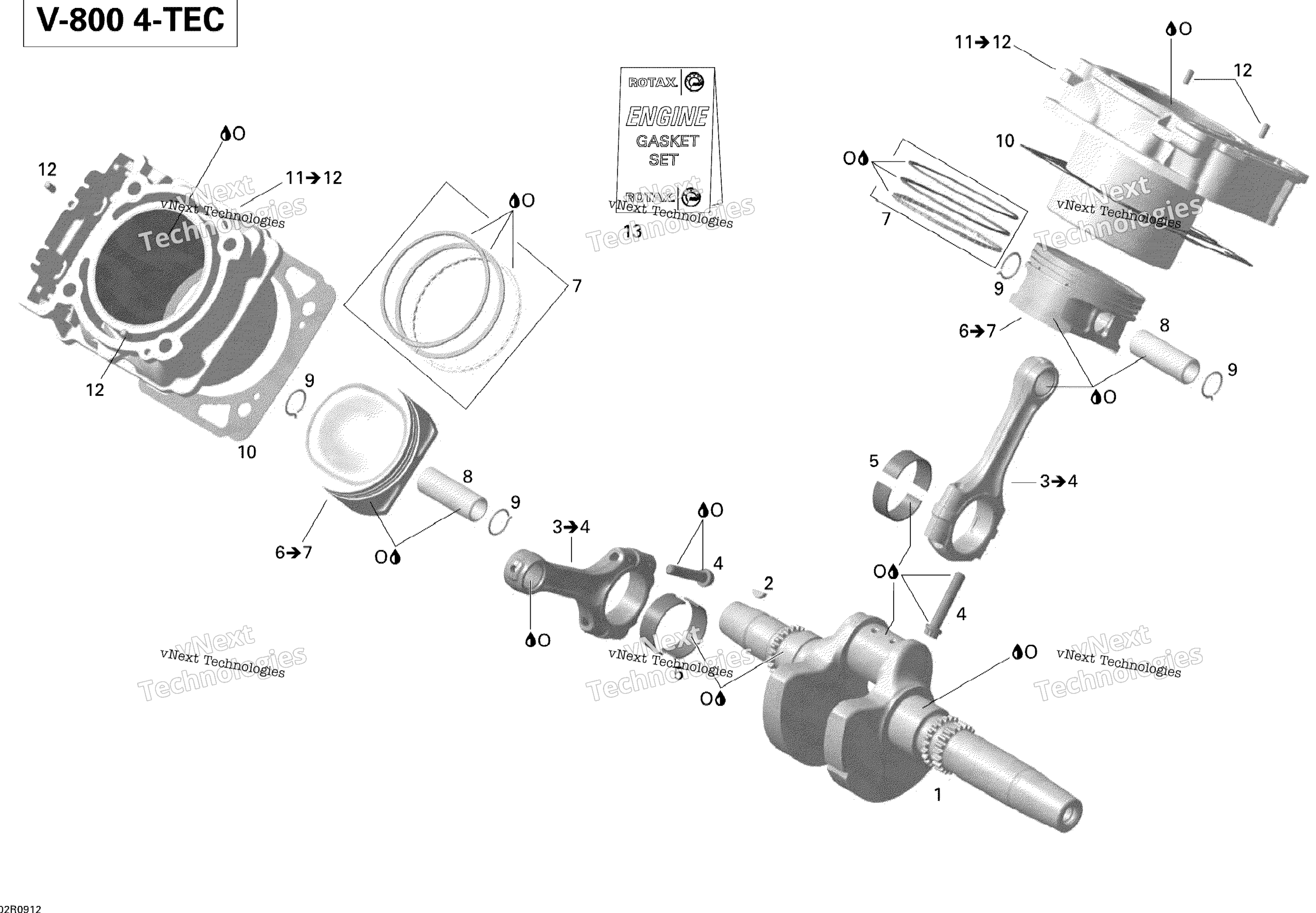 Crankshaft, поршень и цилиндр