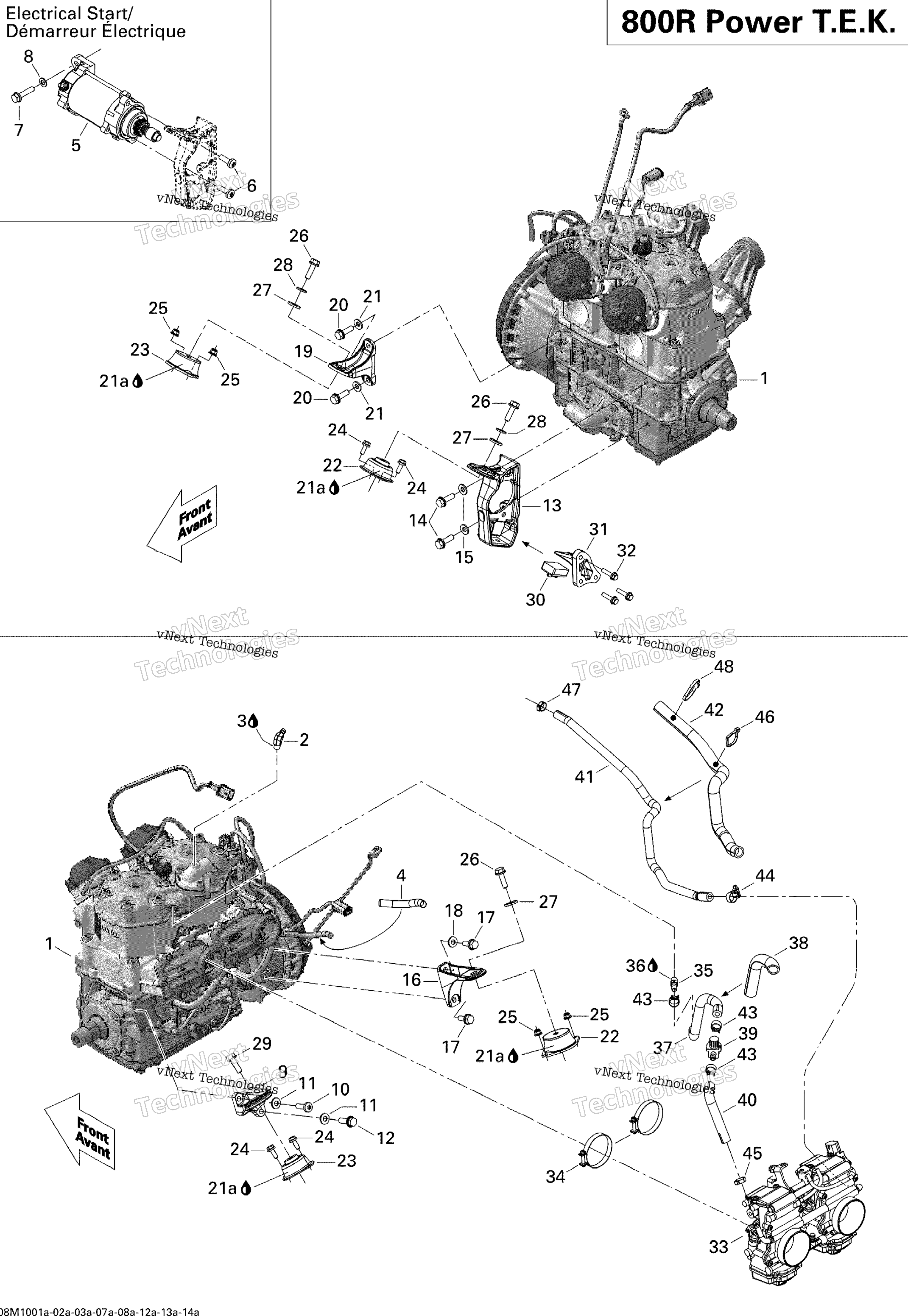 Двигатель And Engine Support 1- 800R Ptek