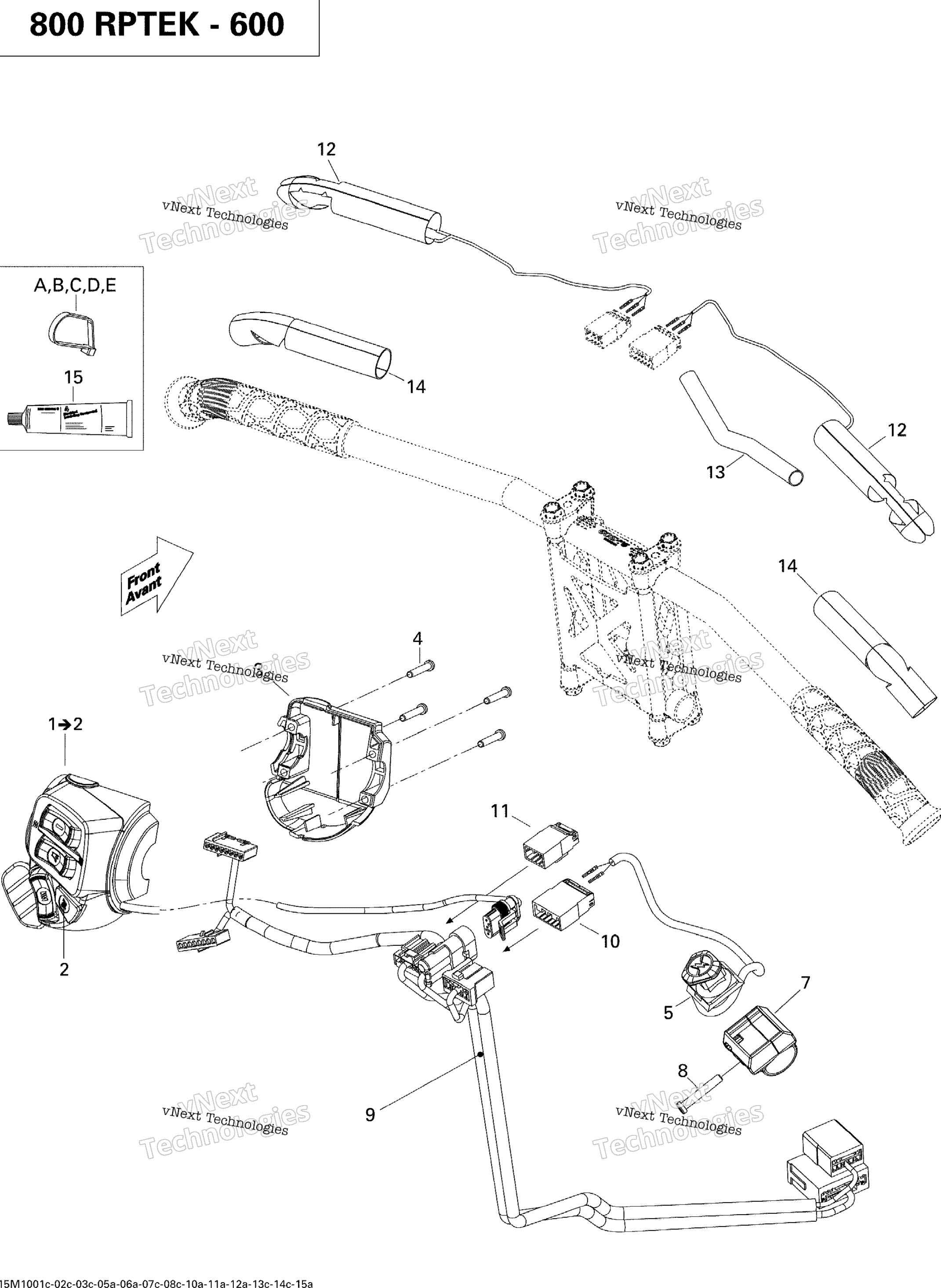 Рулевое управление Wiring Harness 800R Ptek