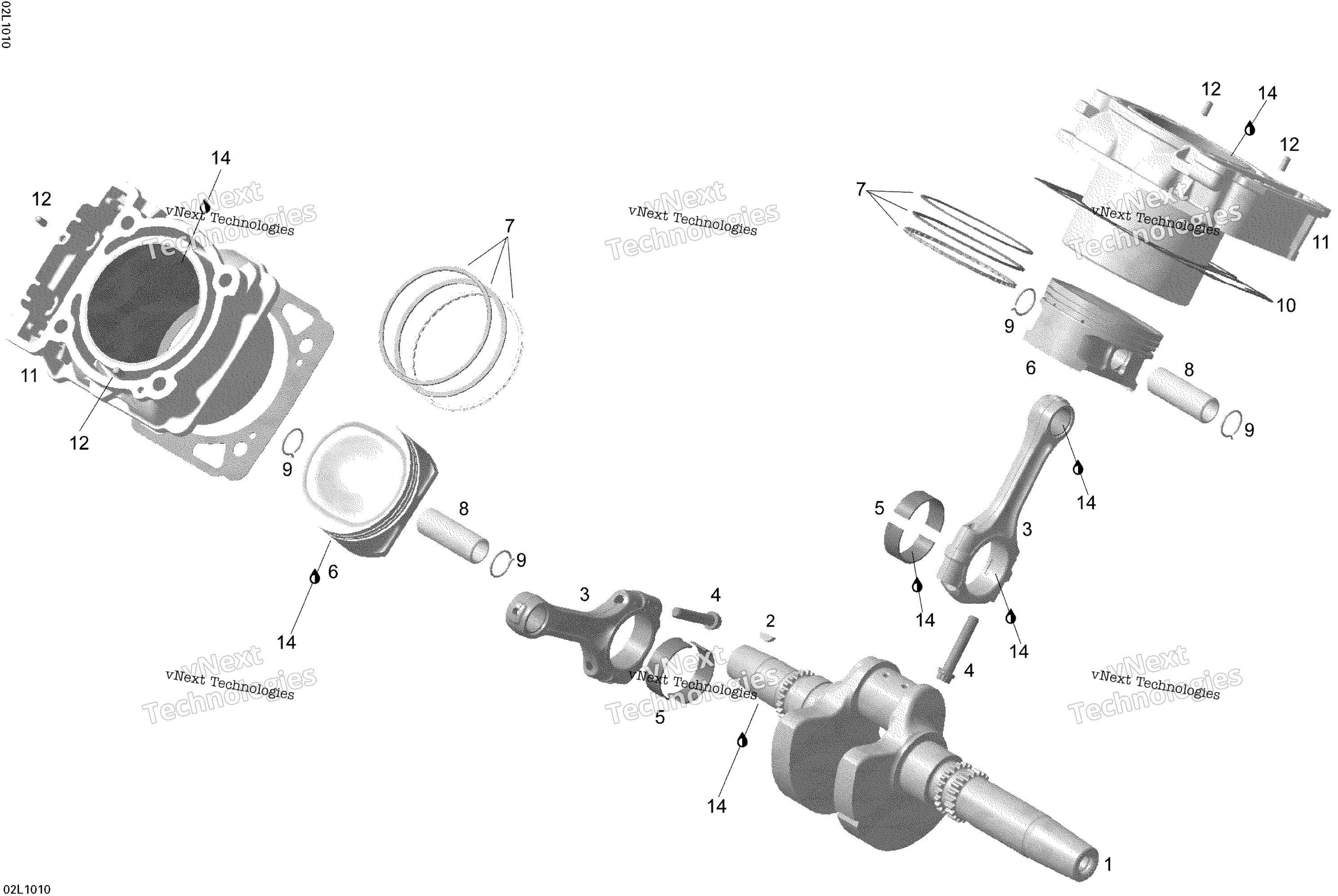 Коленчатый вал And Pistons