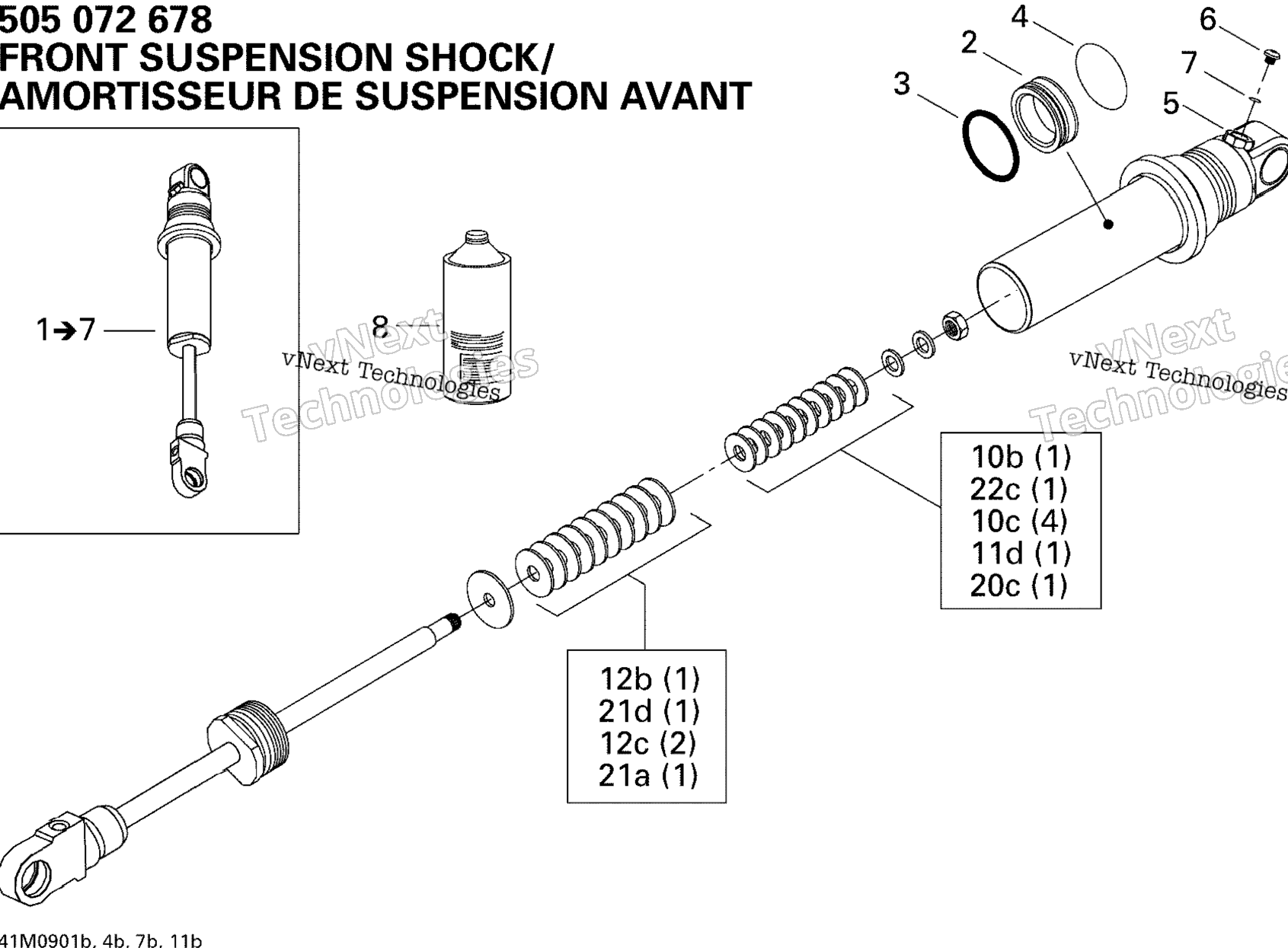 Take Apart Shock, передний