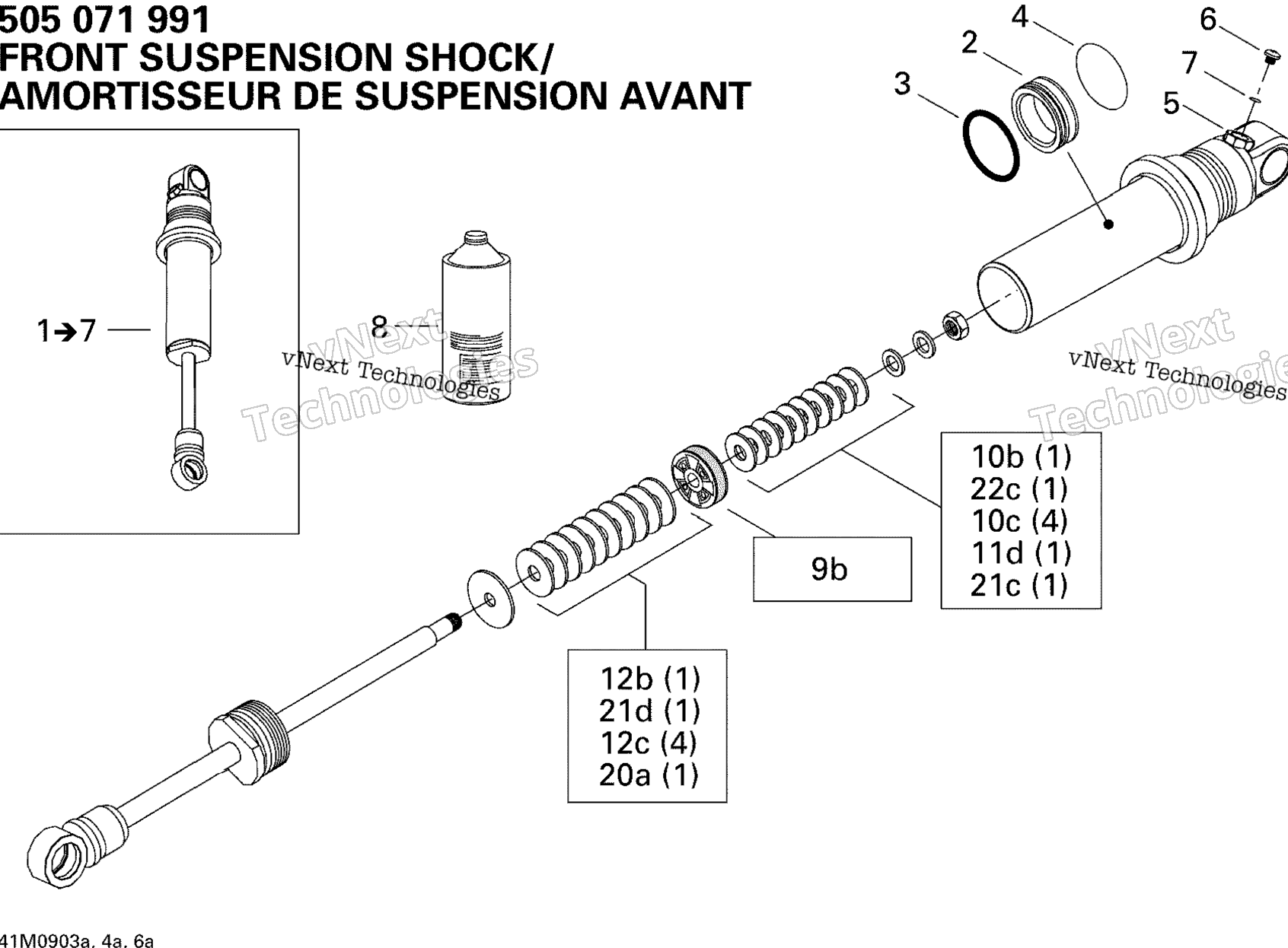 Take Apart Shock, передний