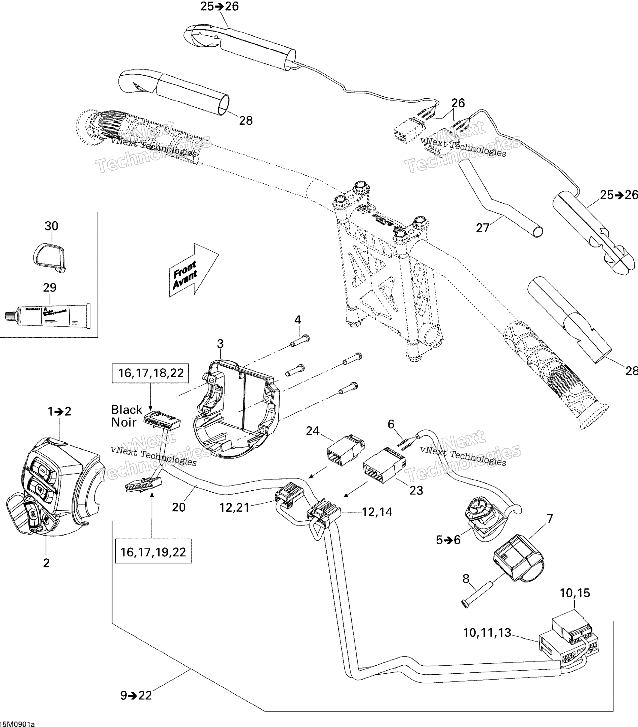Рулевое управление Wiring Harness 800R