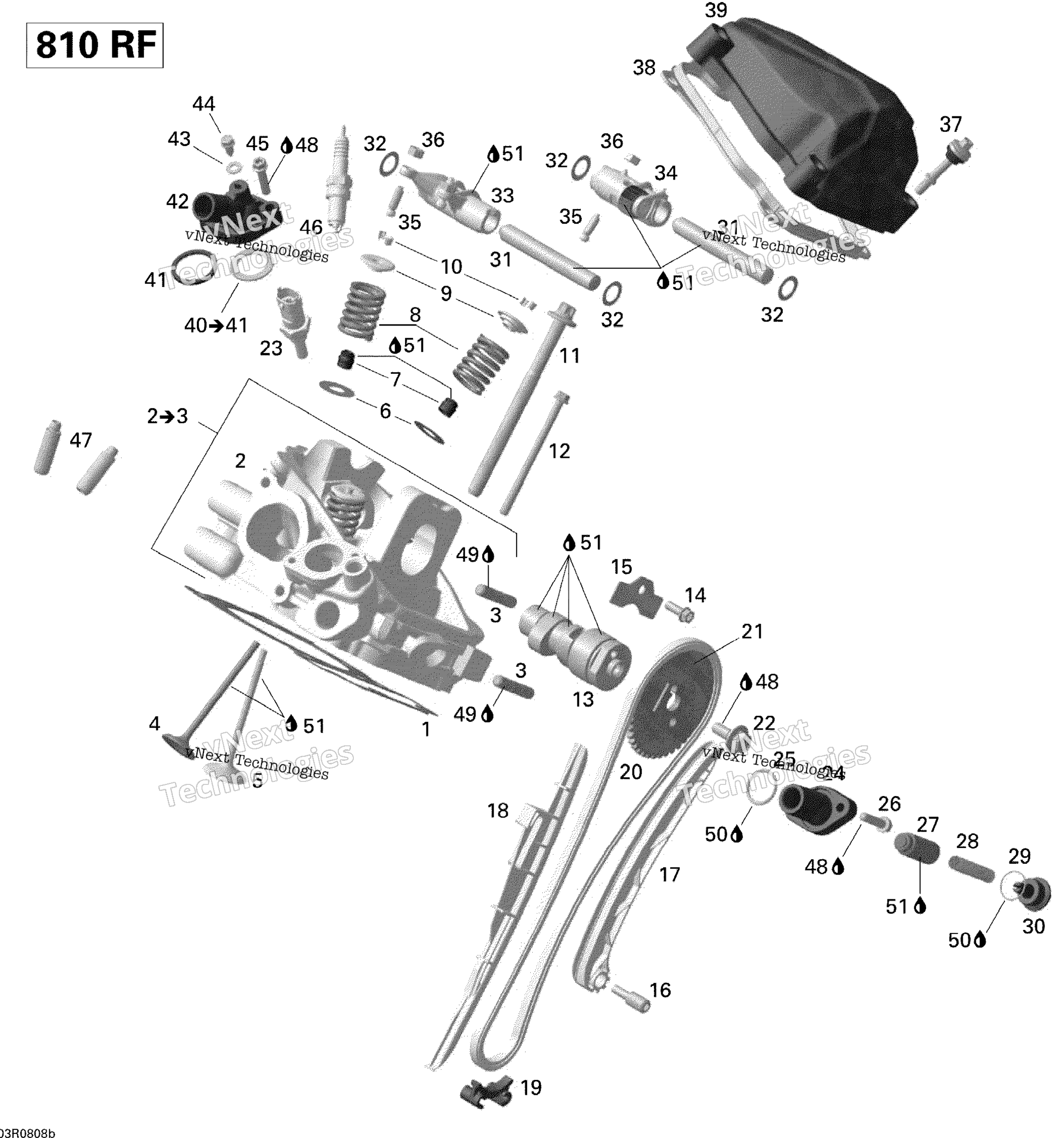 Цилиндр Head, Rear