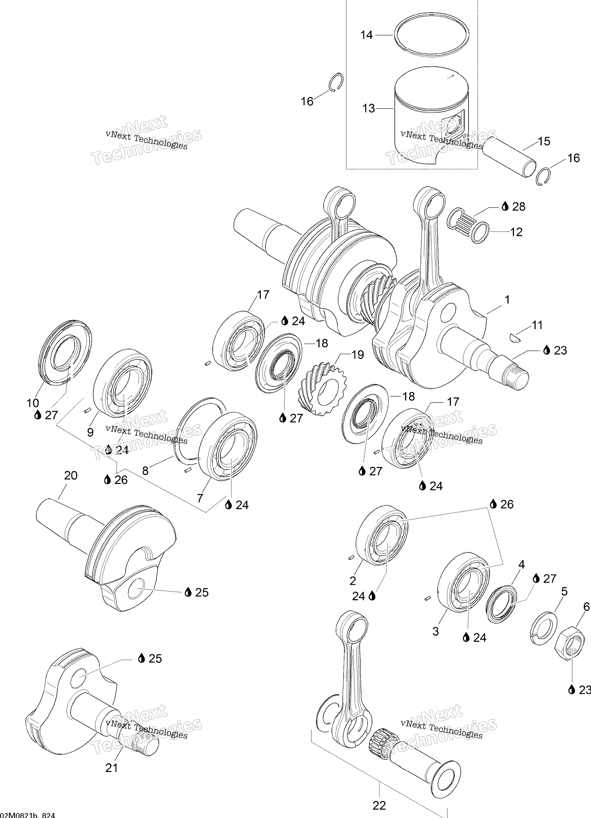Коленчатый вал And Pistons 600Ho Sdi