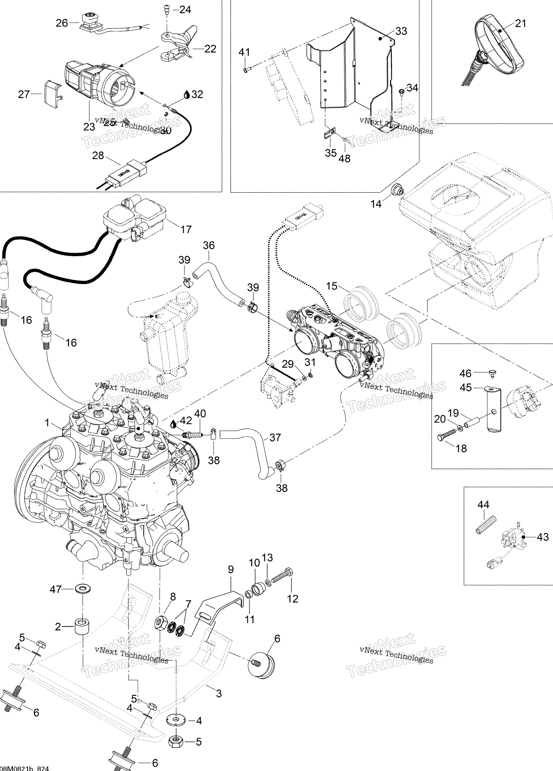 Двигатель And Engine Support 600Ho Sdi
