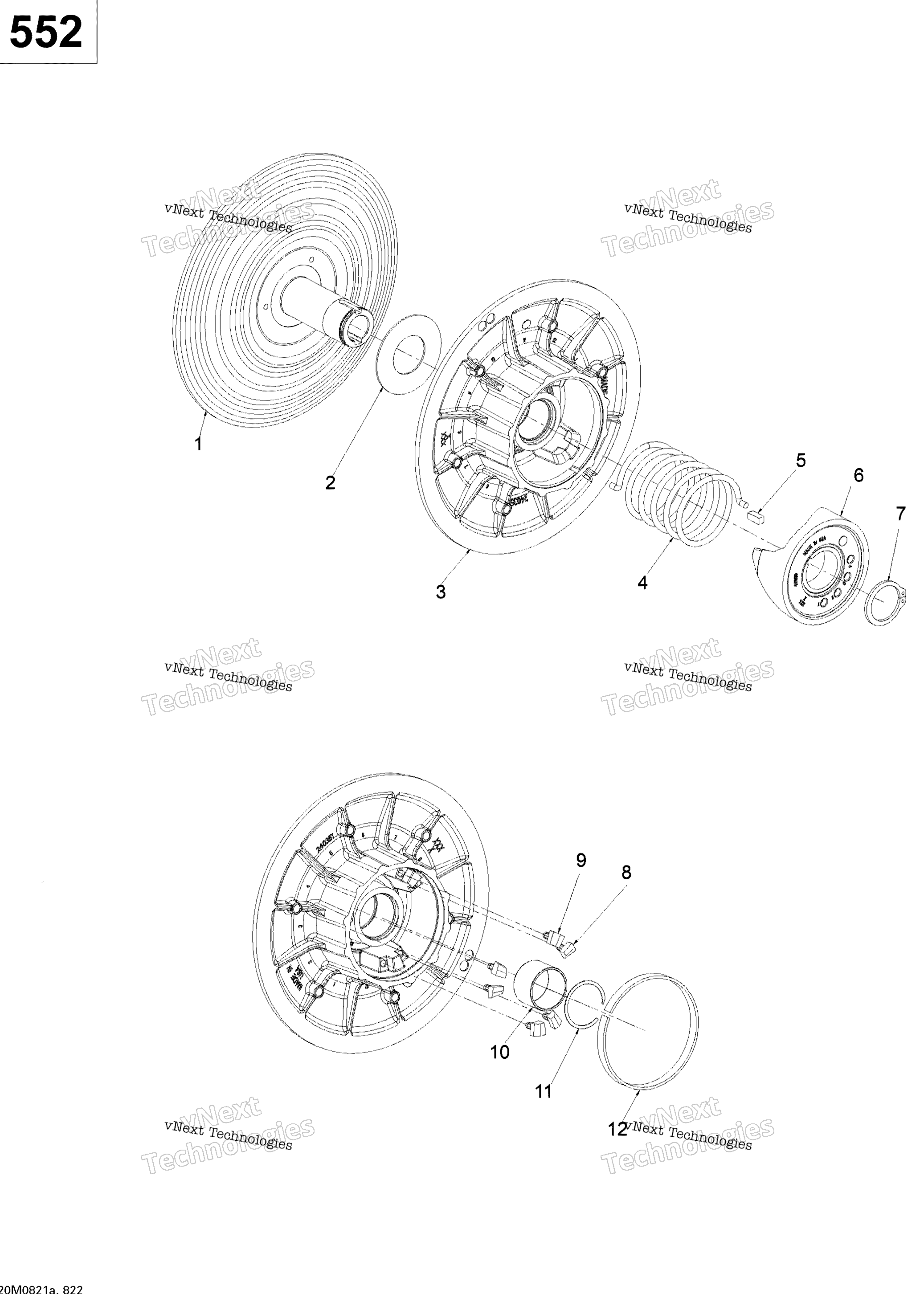 Ведомый Pulley 550F
