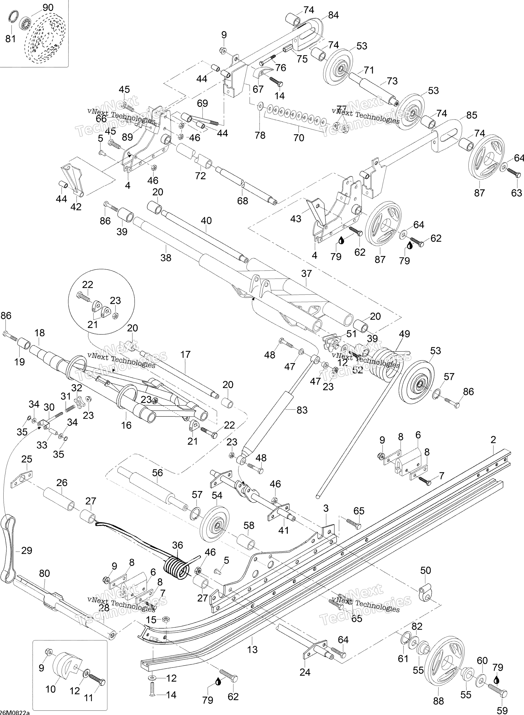 Задняя часть Suspension Swt 550F