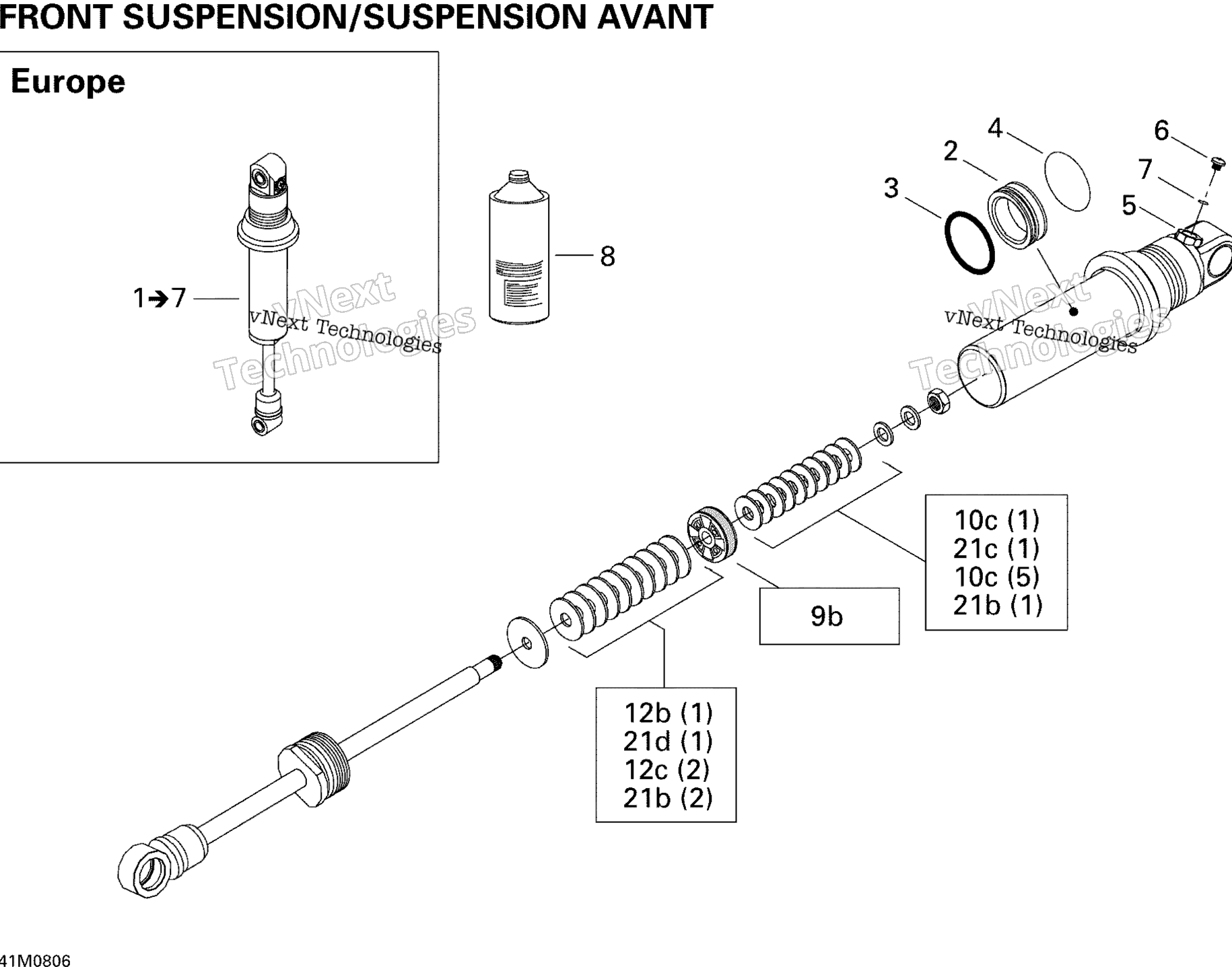Take Apart Shock, передний