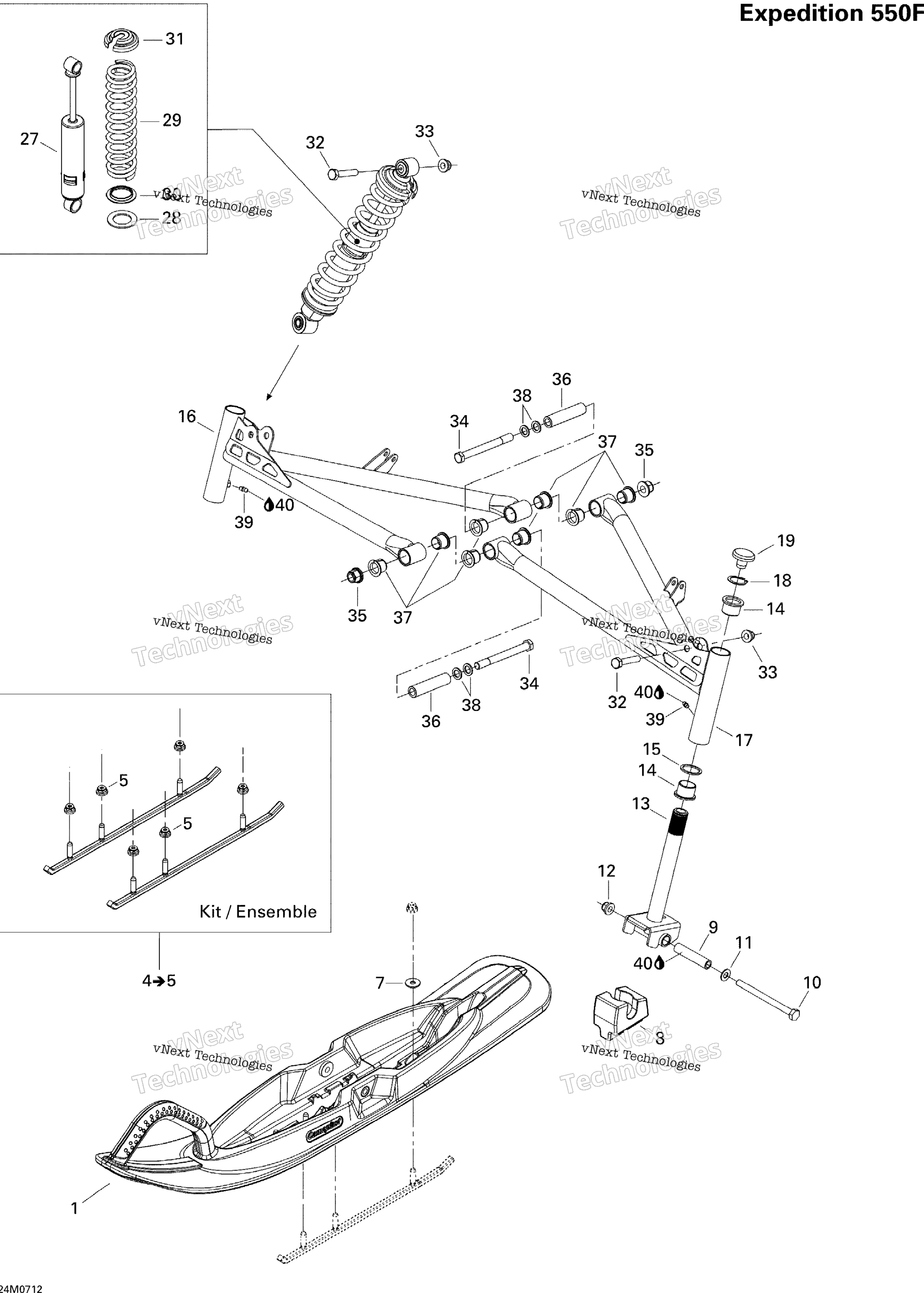 Передняя часть Suspension And Ski