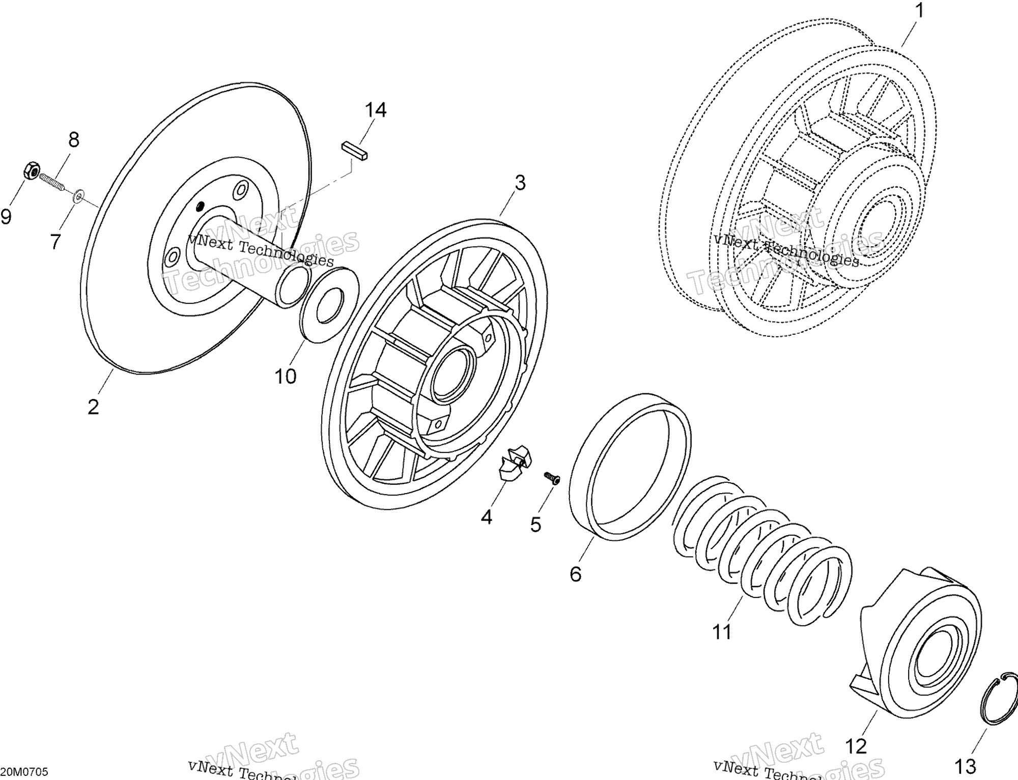 Ведомый Pulley