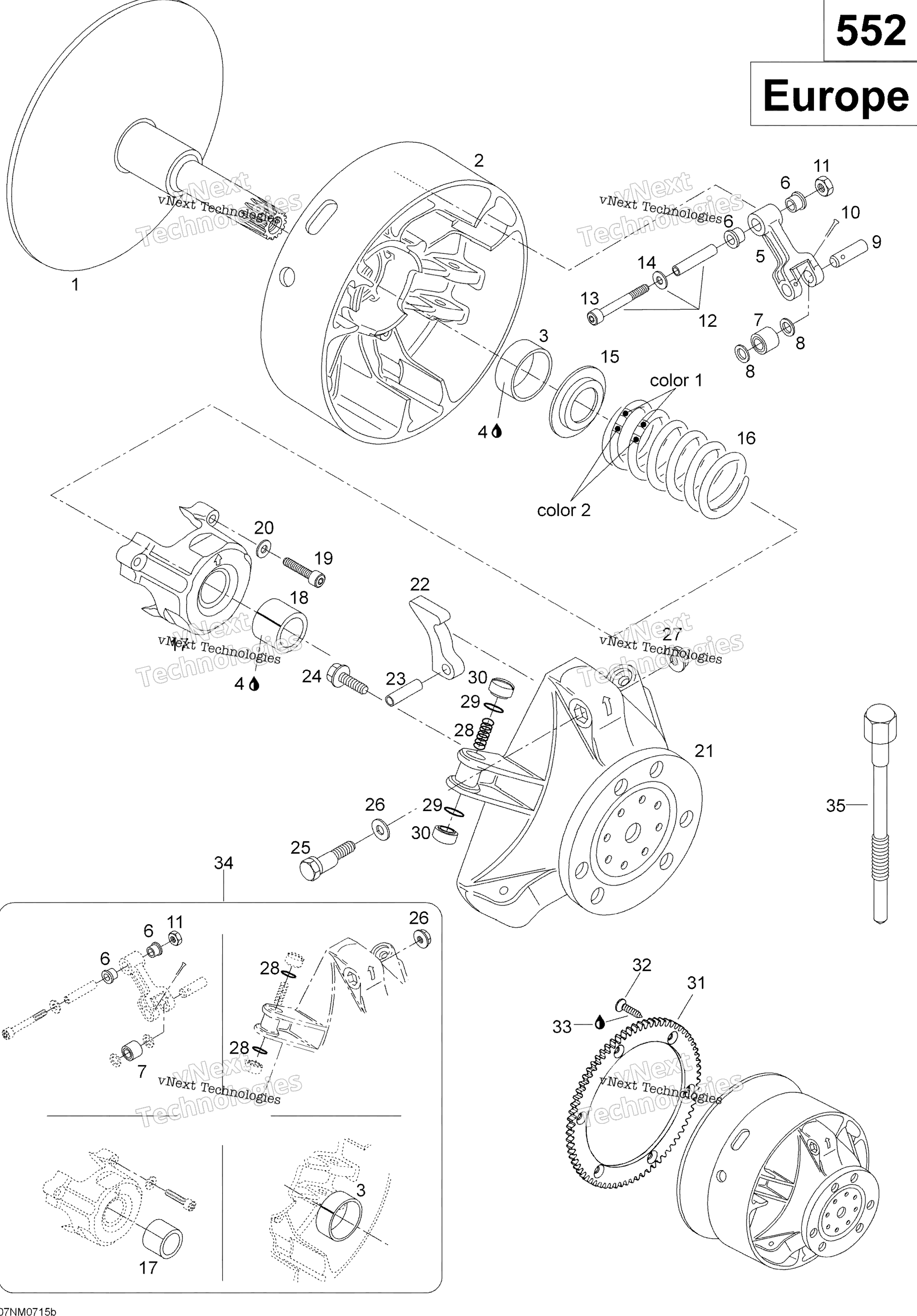 Привод Pulley 550F Suv, Europe