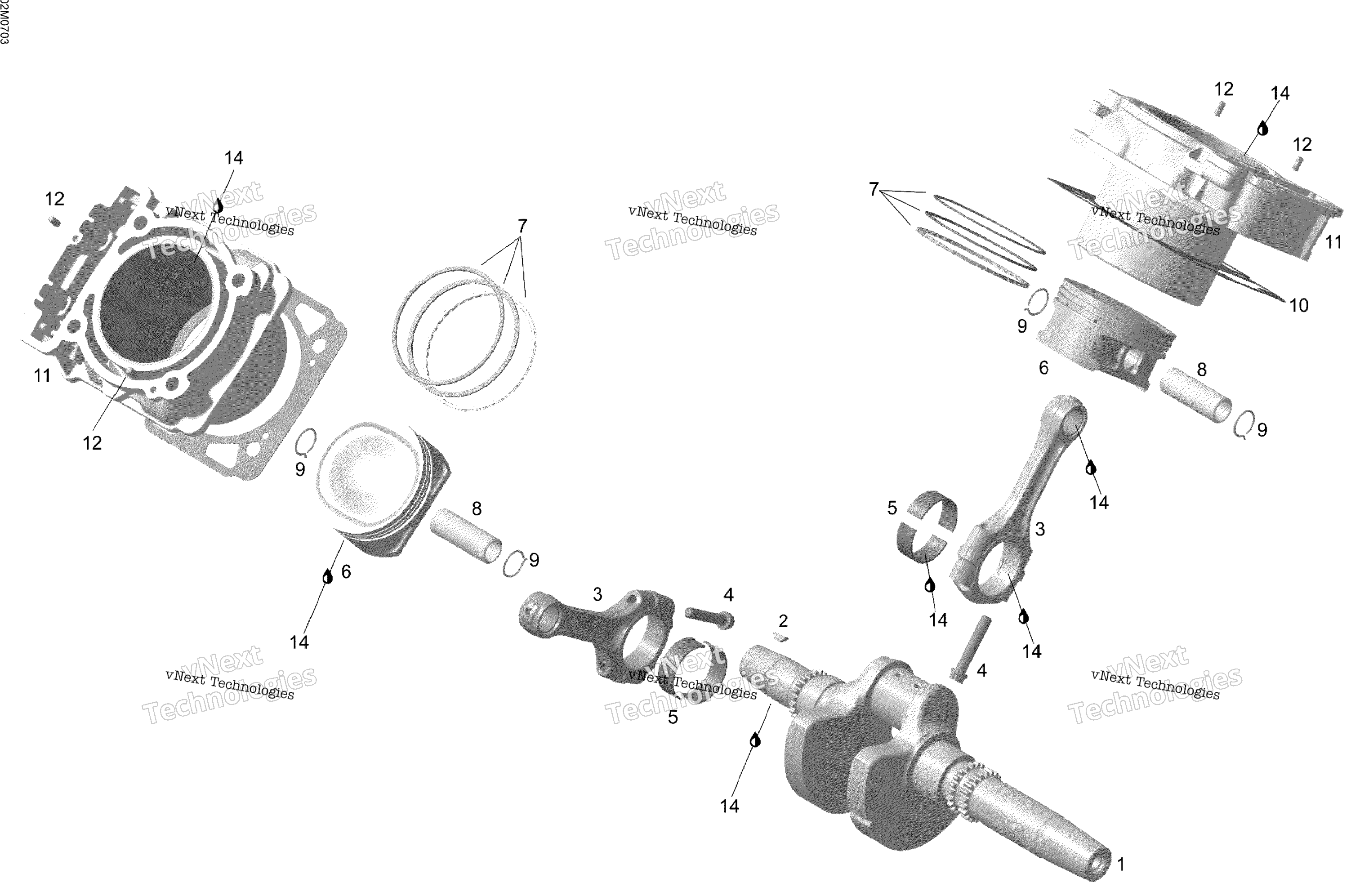 Коленчатый вал And Pistons