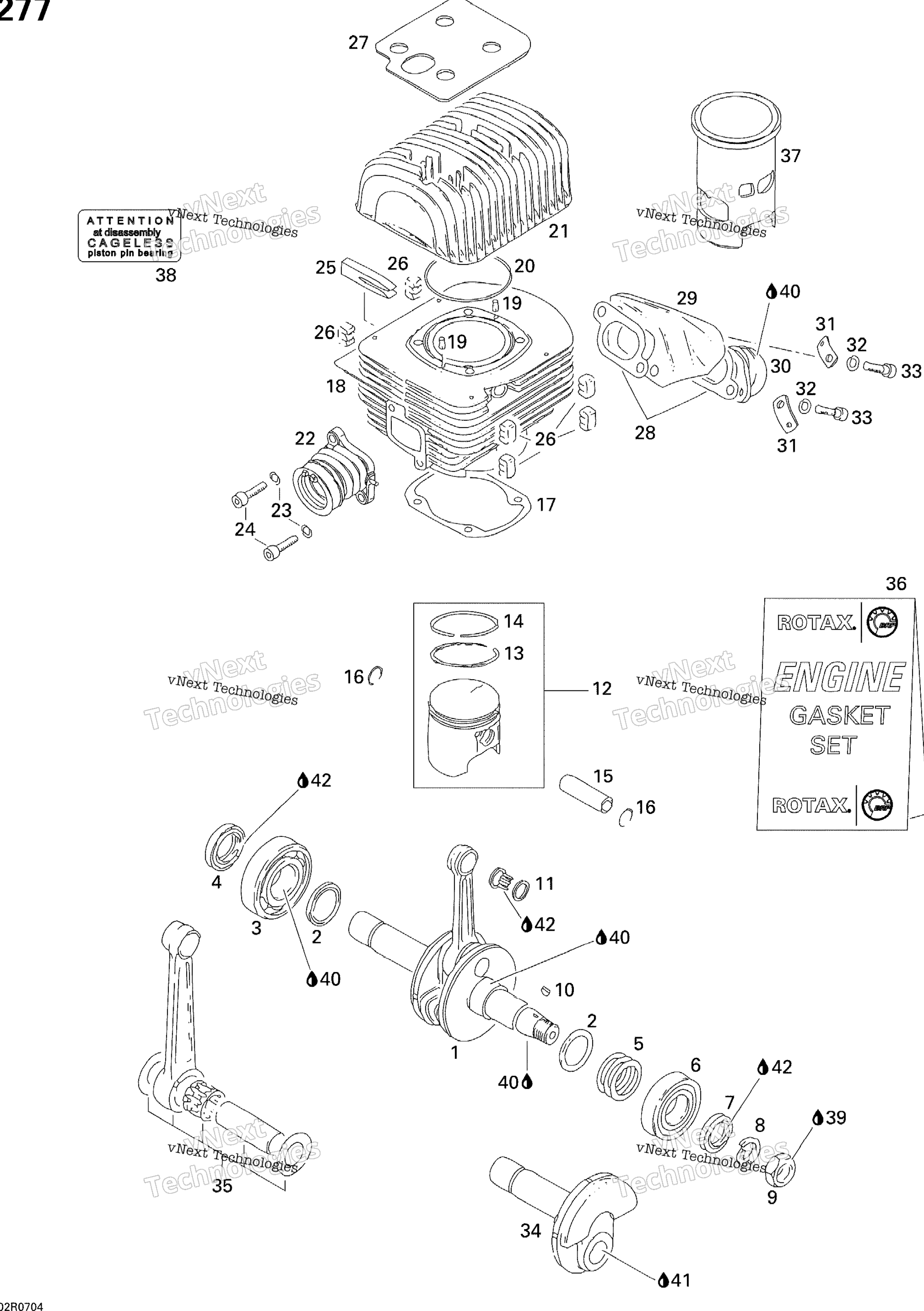 Crankshaft, поршень и цилиндр