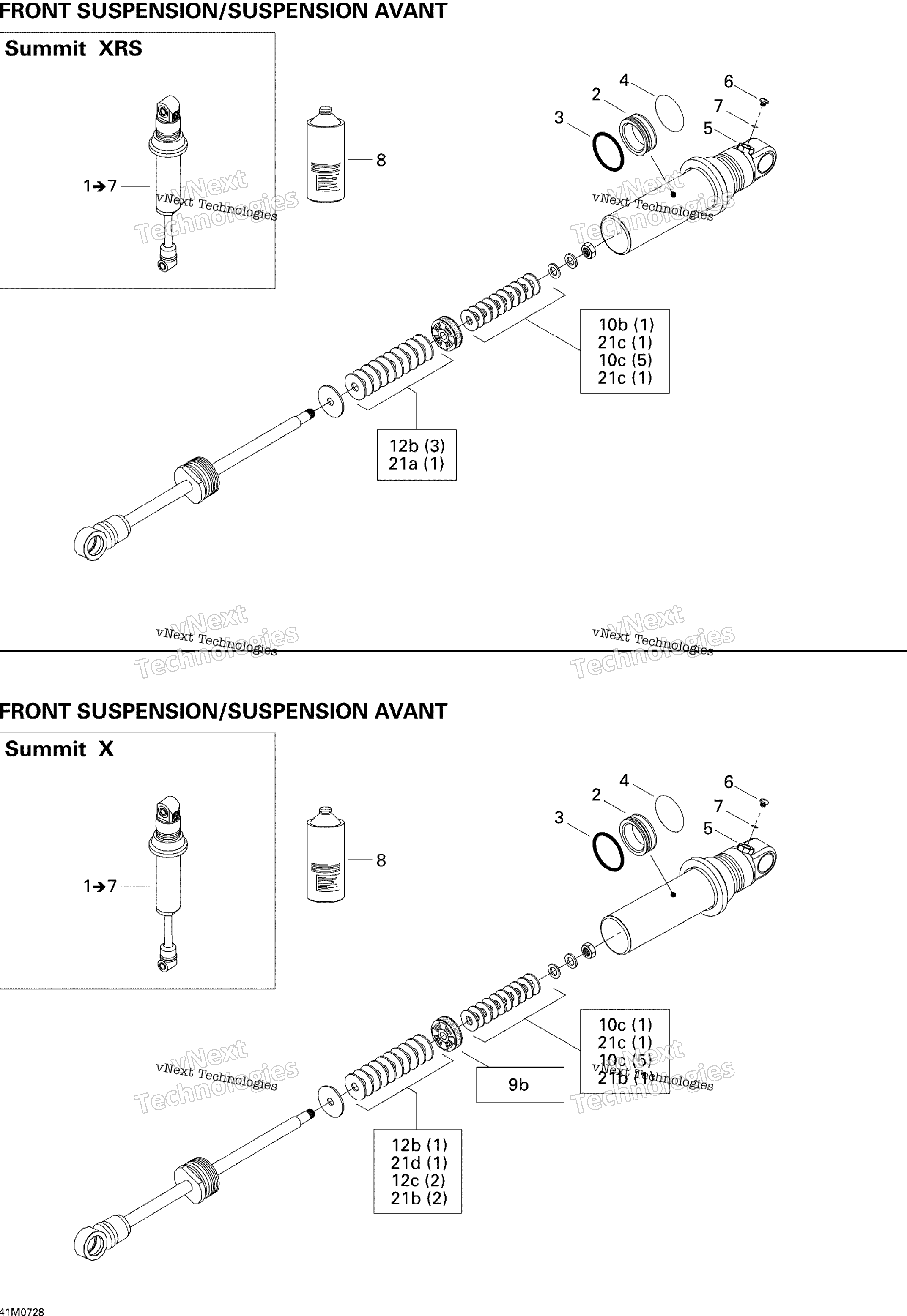 Take Apart Shock, передний Xrs