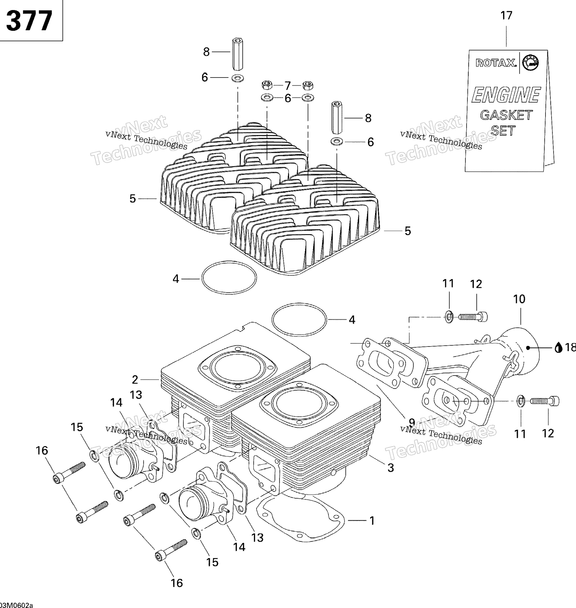Цилиндр And Exhaust Manifold Mx Z 377