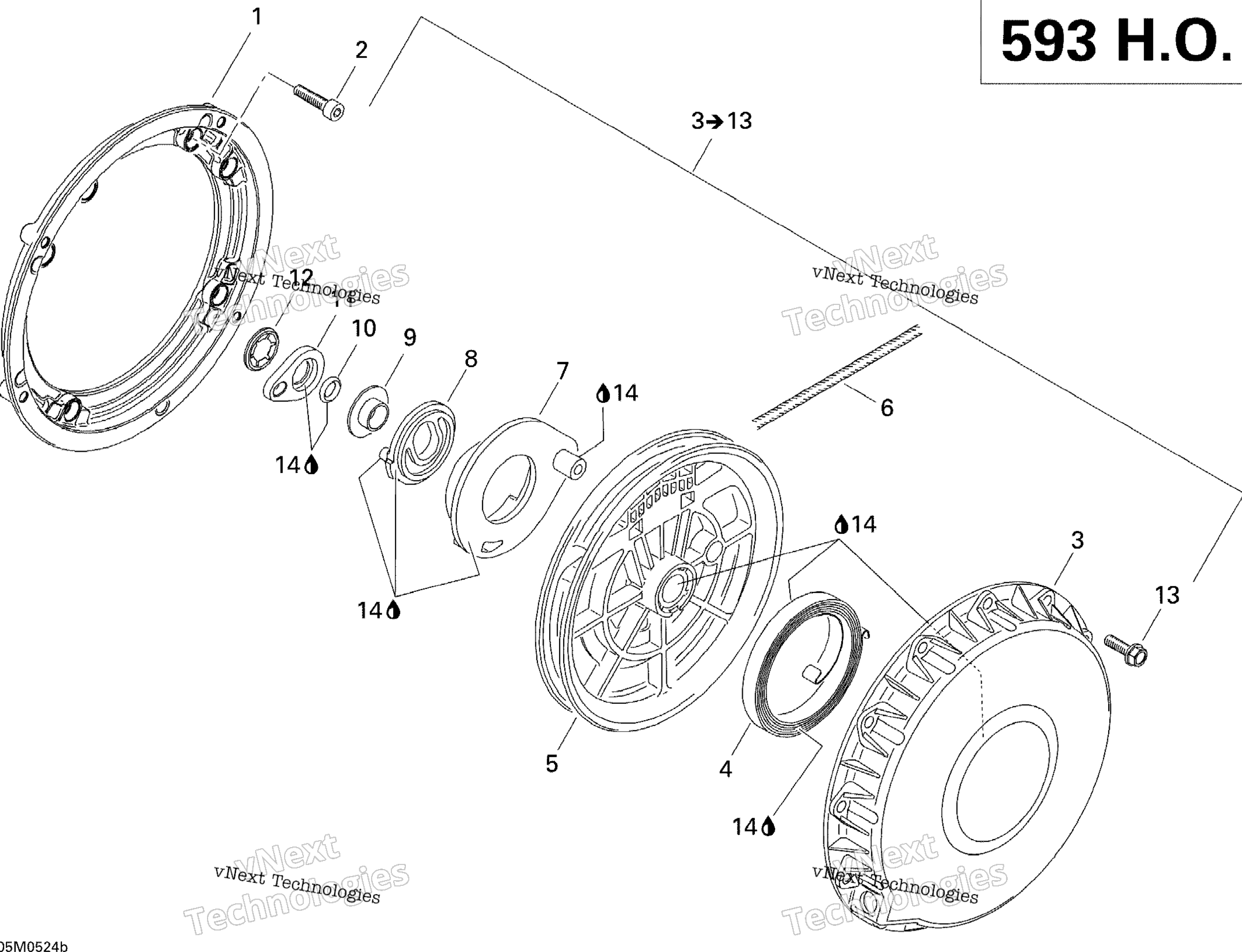 Ручной стартер Starter 593Ho