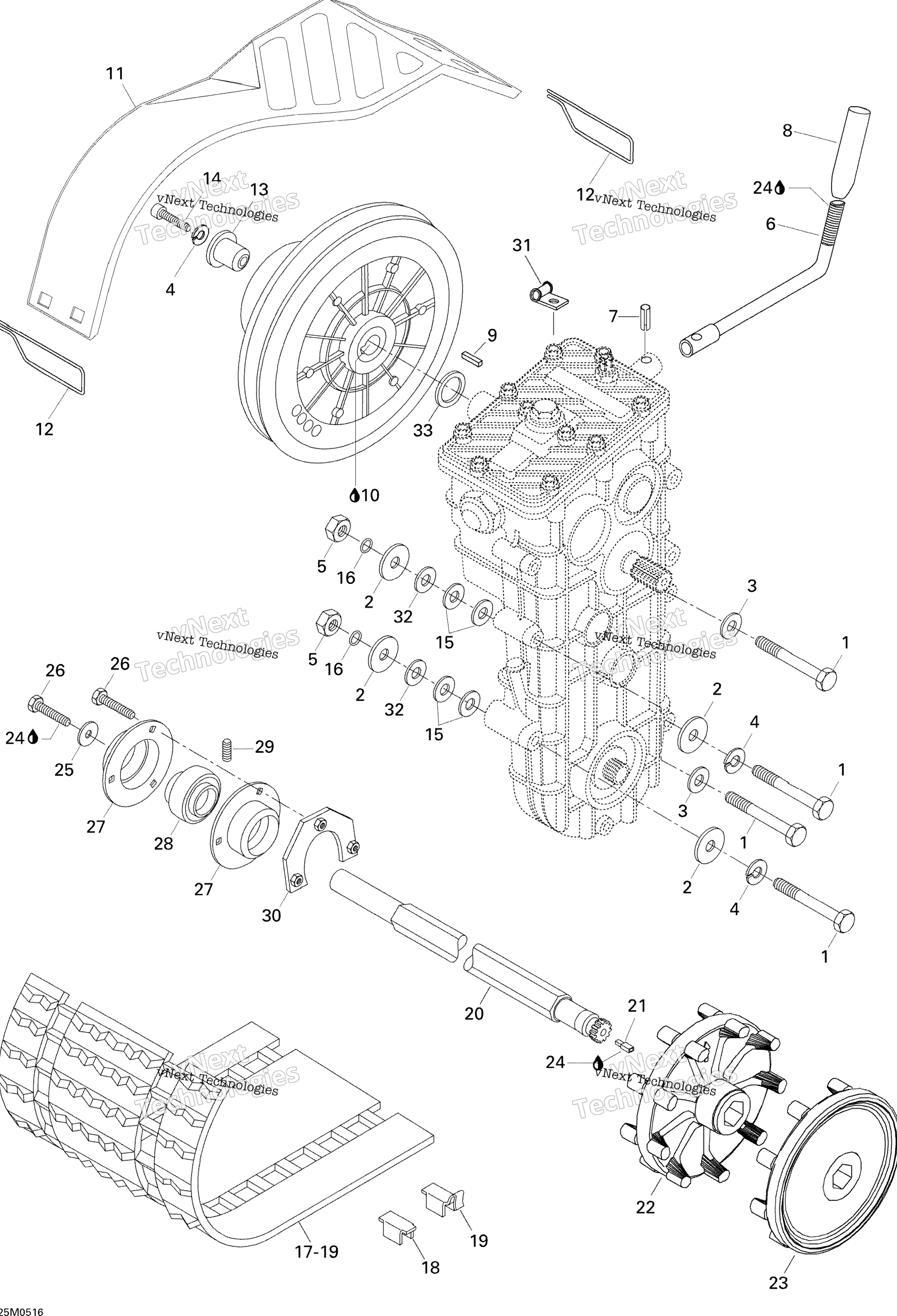 Привод Axle, Track And Belt Guard 550F Swt