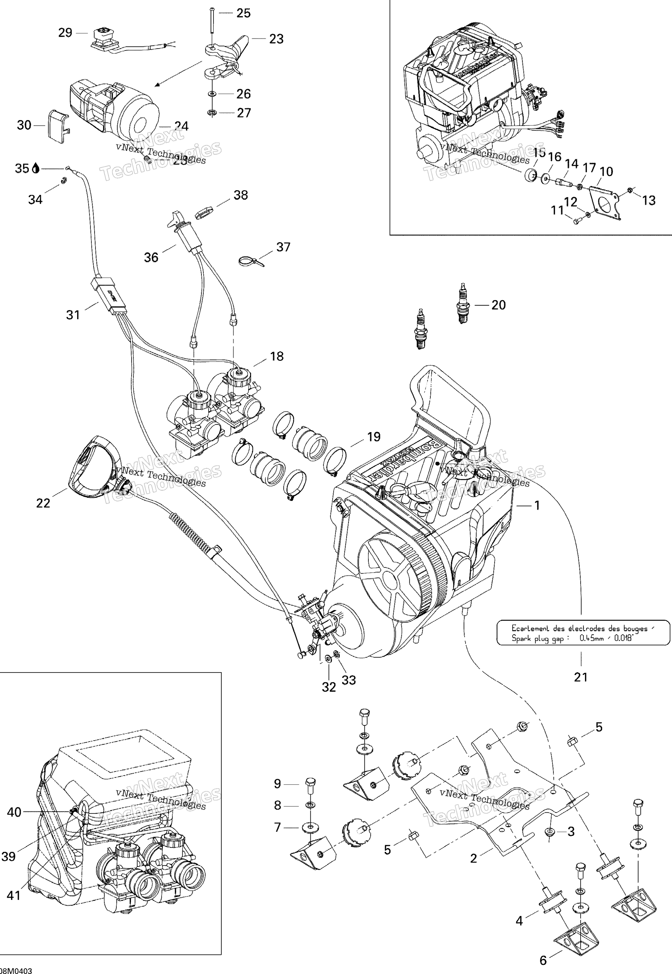 Двигатель System, Skandic 550F