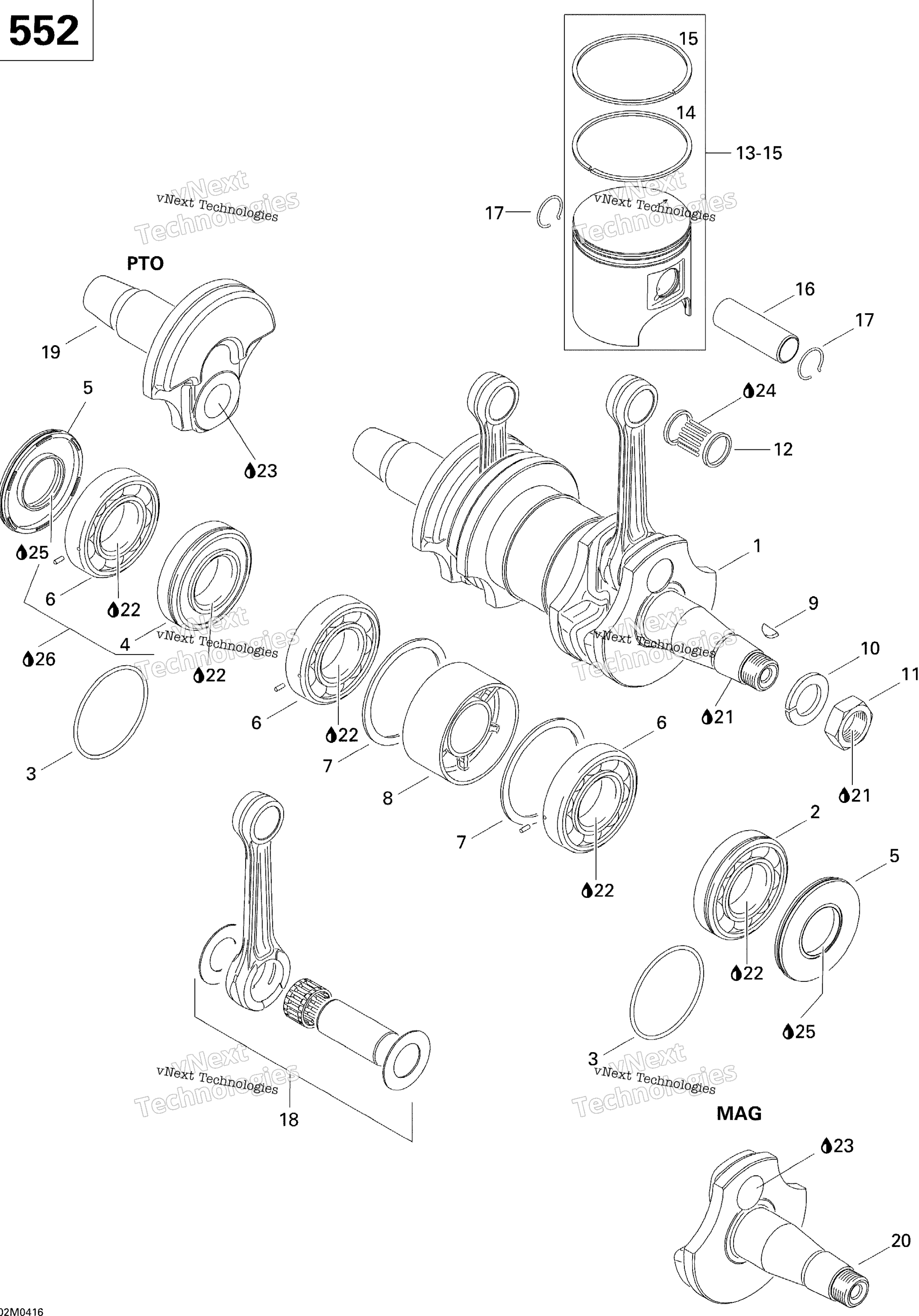 Коленчатый вал And Pistons (552)