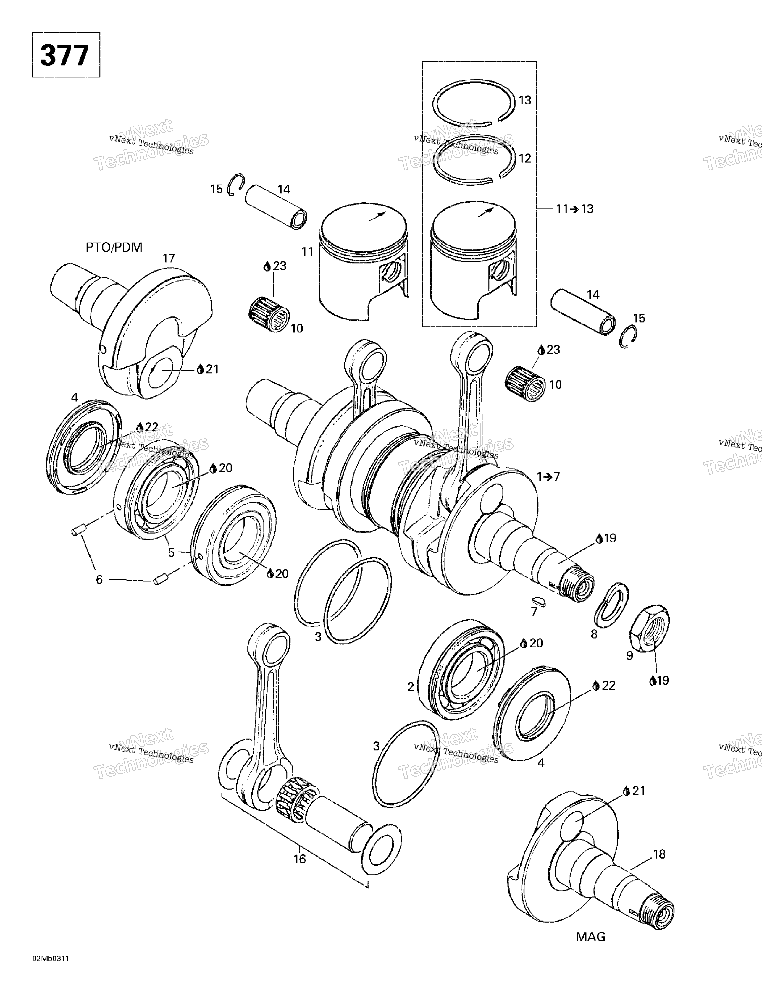 Коленчатый вал And Pistons (377)