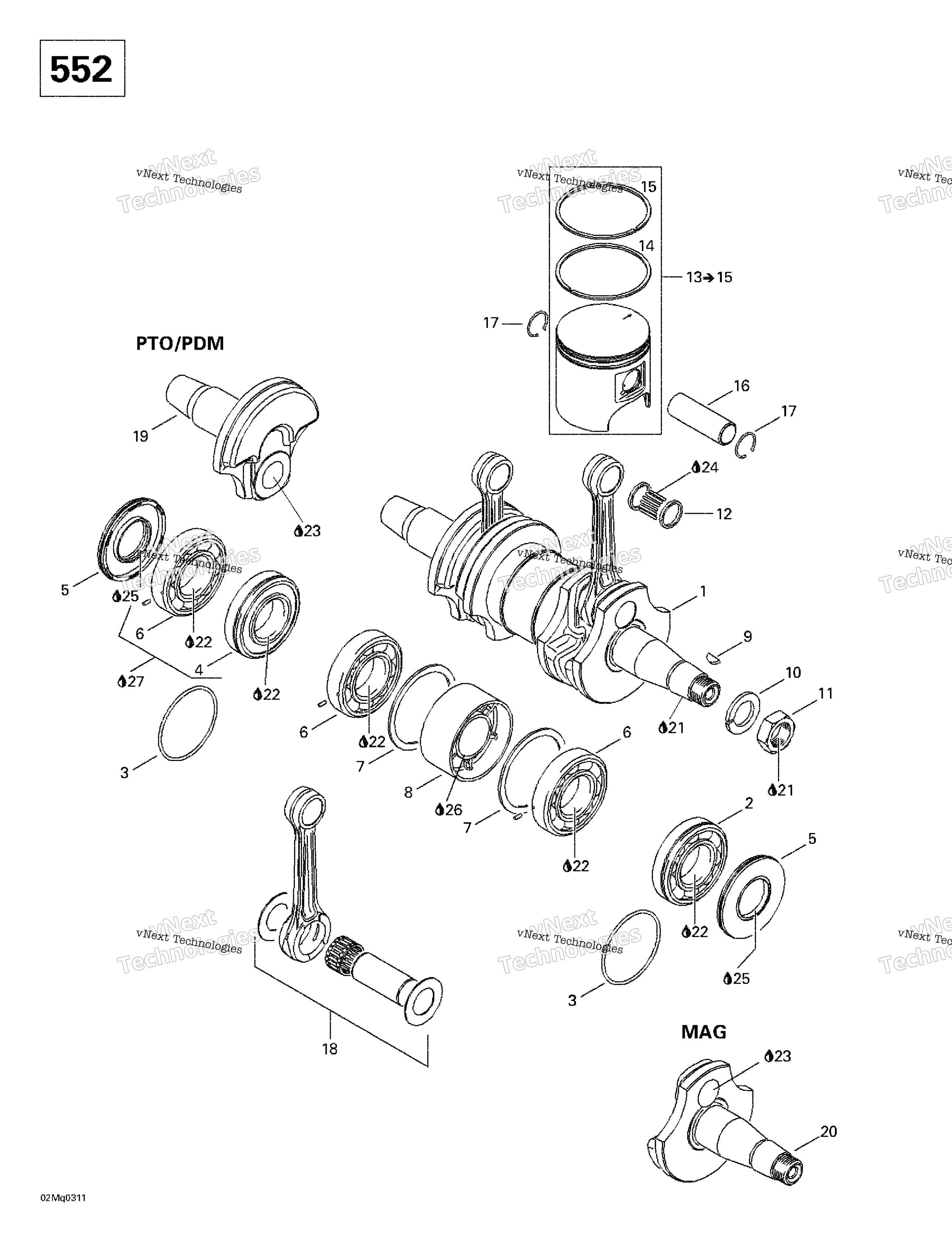 Коленчатый вал And Pistons (552)