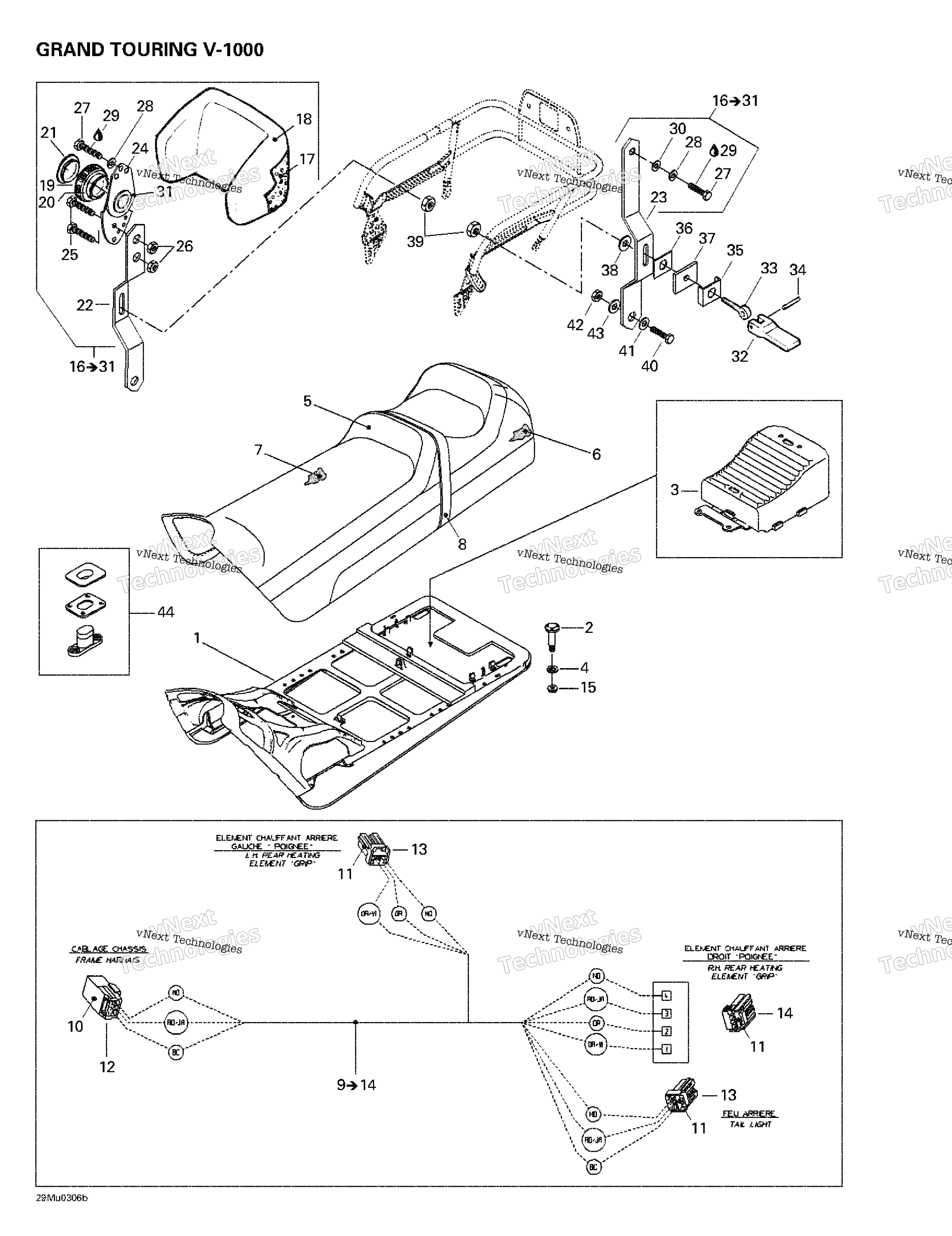 Seat, Backrest (Grand Touring V 1000)
