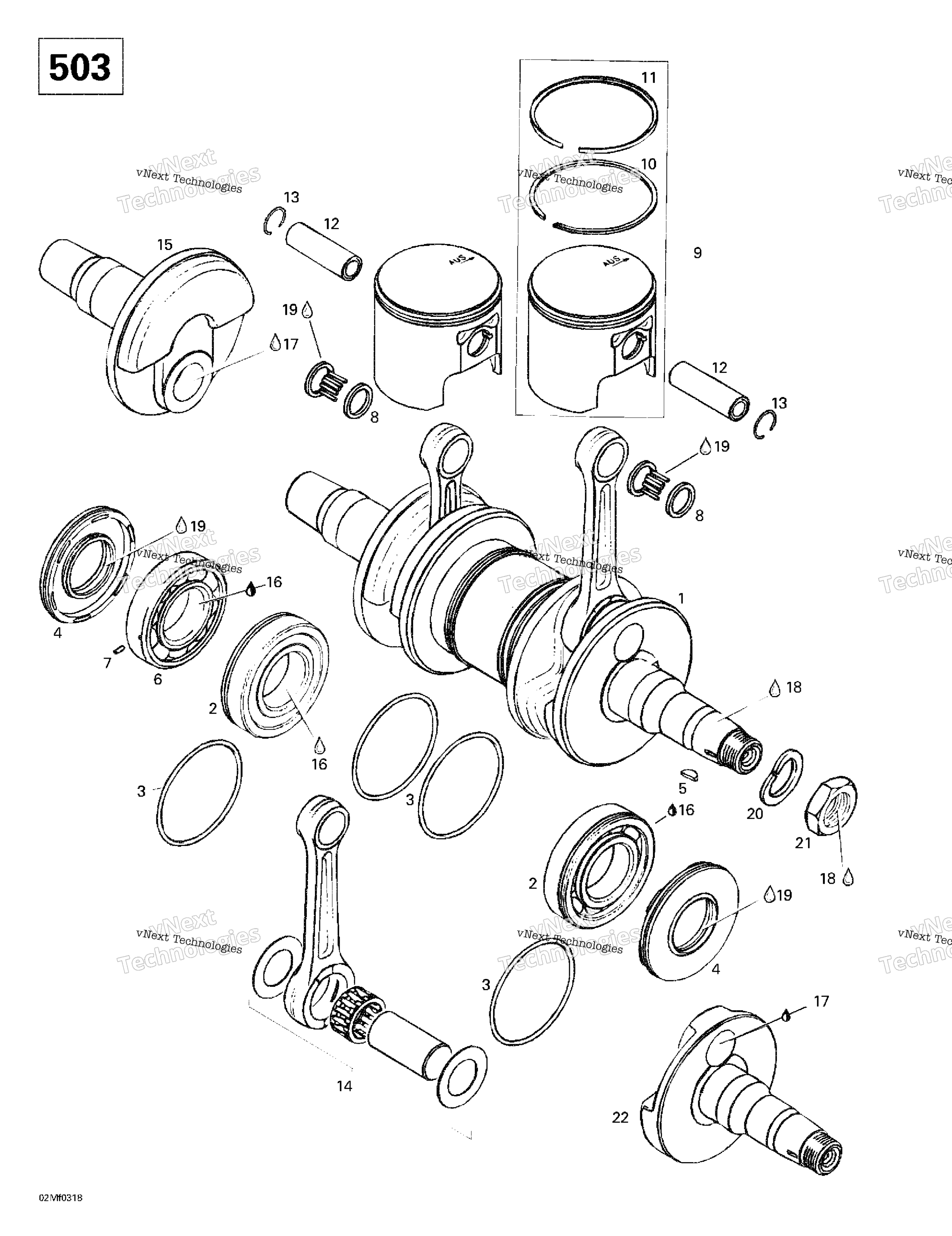 Коленчатый вал And Pistons (503)