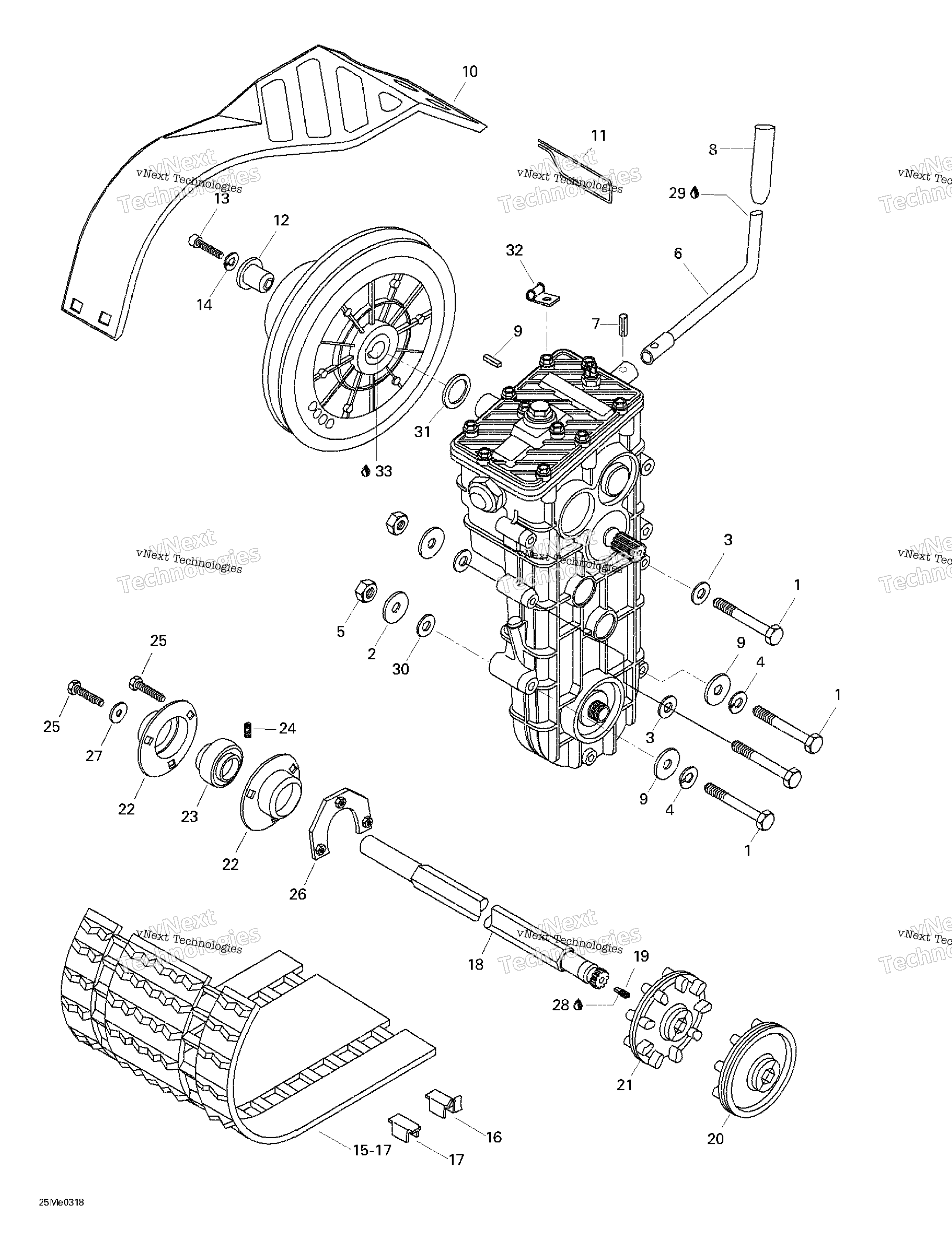 Привод Axle, Track And Belt Guard