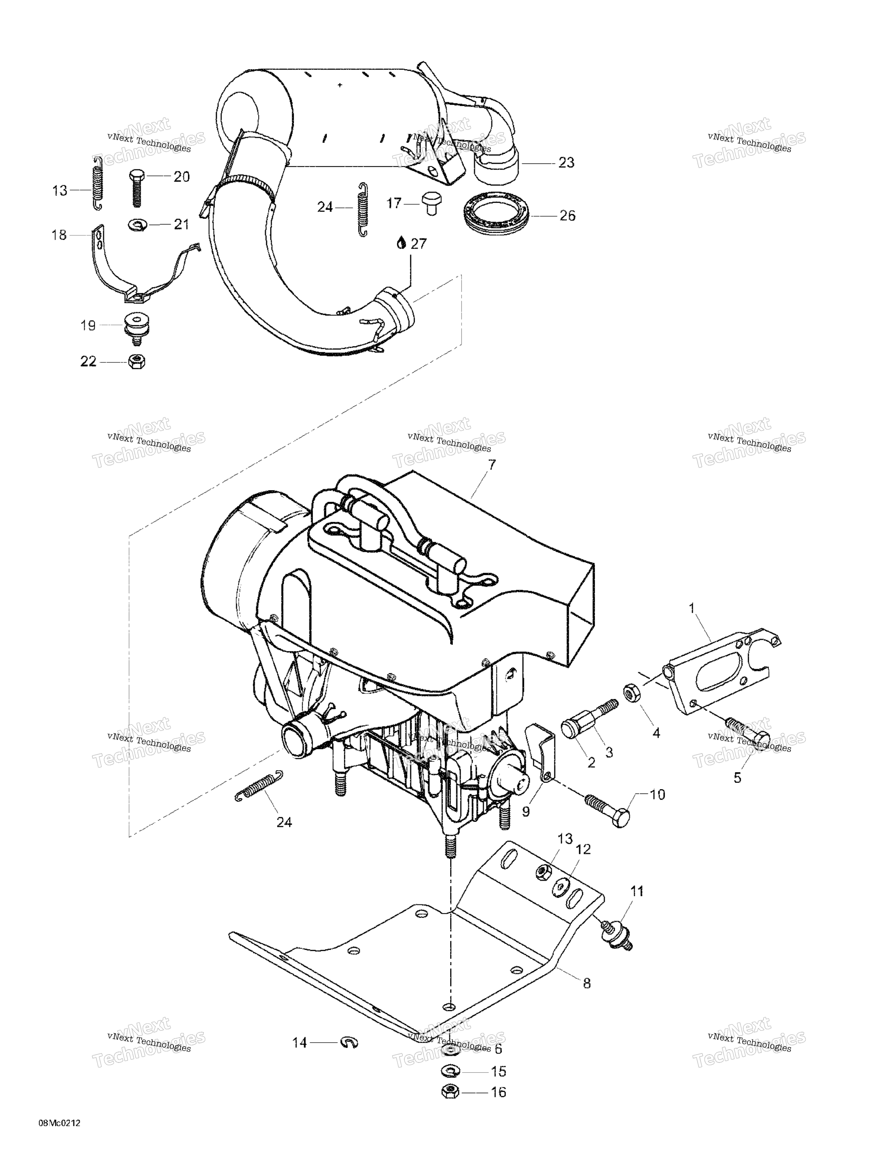 Двигатель Support And Muffler