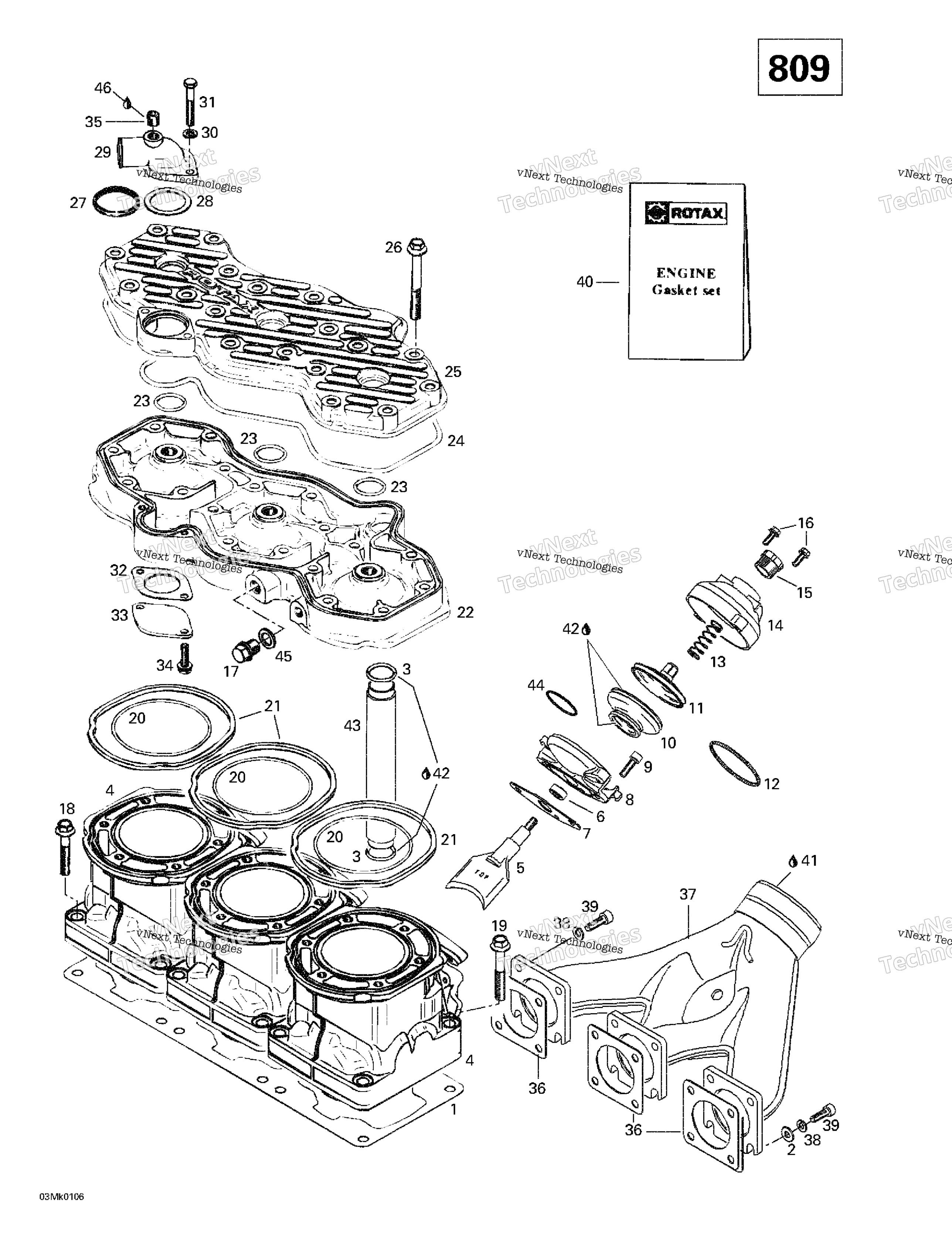 Cylinder, выхлоп коллектор (809)