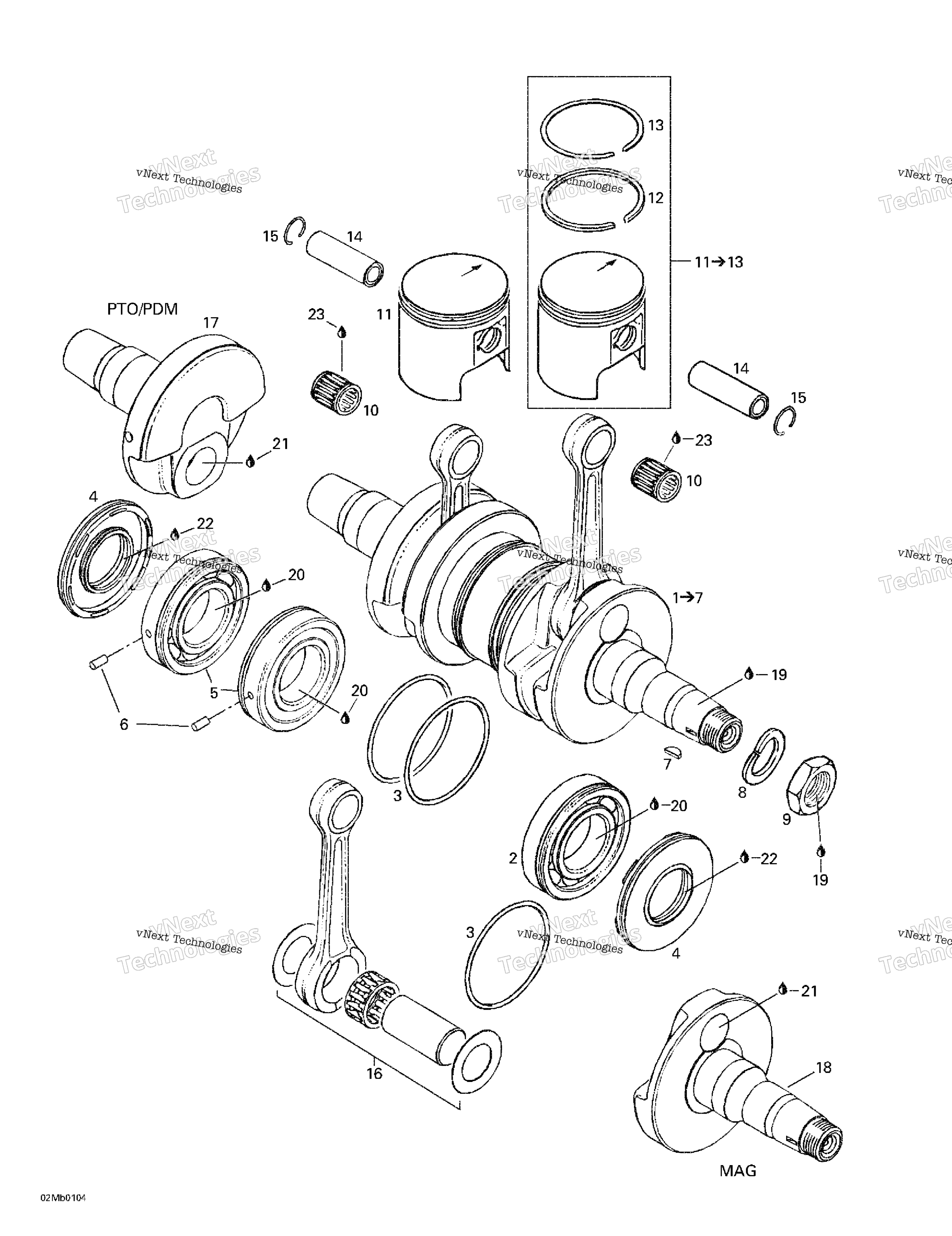 Коленчатый вал And Pistons